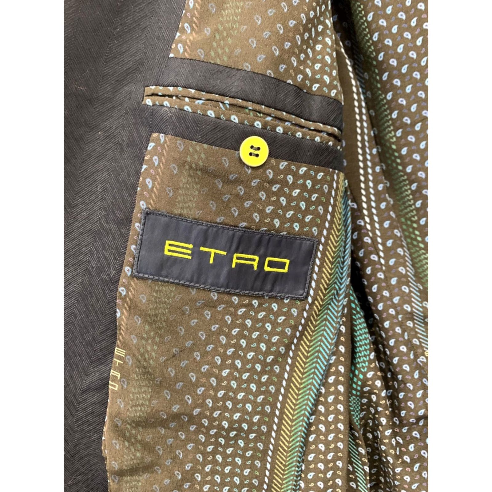 Etro ETRO Blazer Mens S 50 IT Paisley Silk Lining Cotton 2 Piece Milano Tailored Blazer Blue N/A Size 36R - 3 Thumbnail