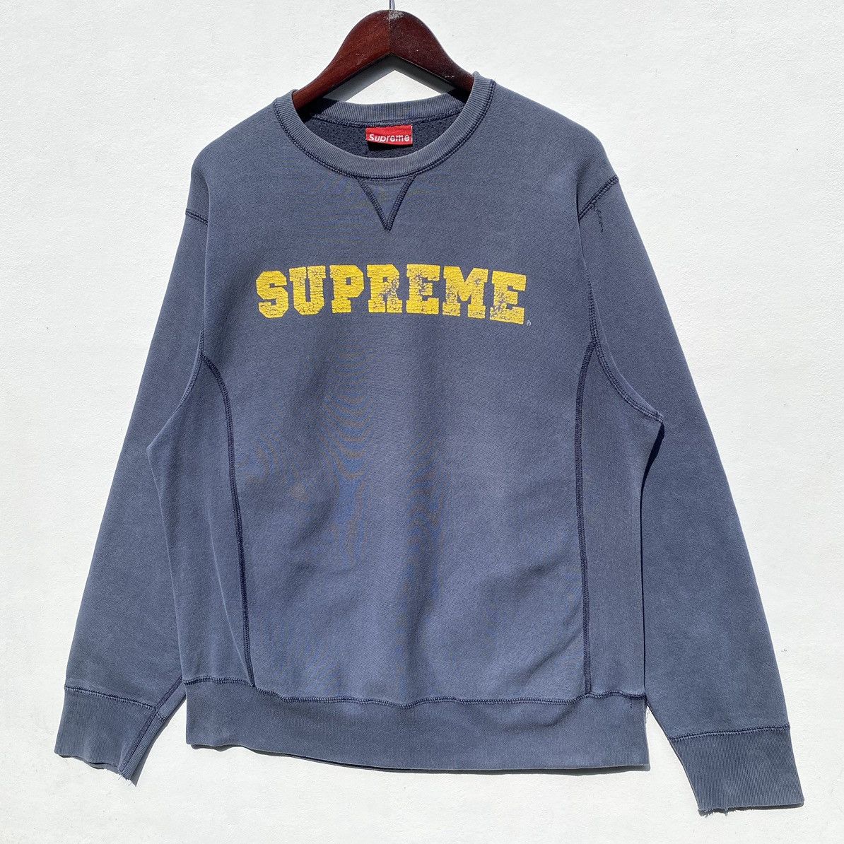 Supreme Rare! Vintage 90s OG Supreme Collegiate Sweatshirt Size US L / EU 52-54 / 3 - 3 Thumbnail
