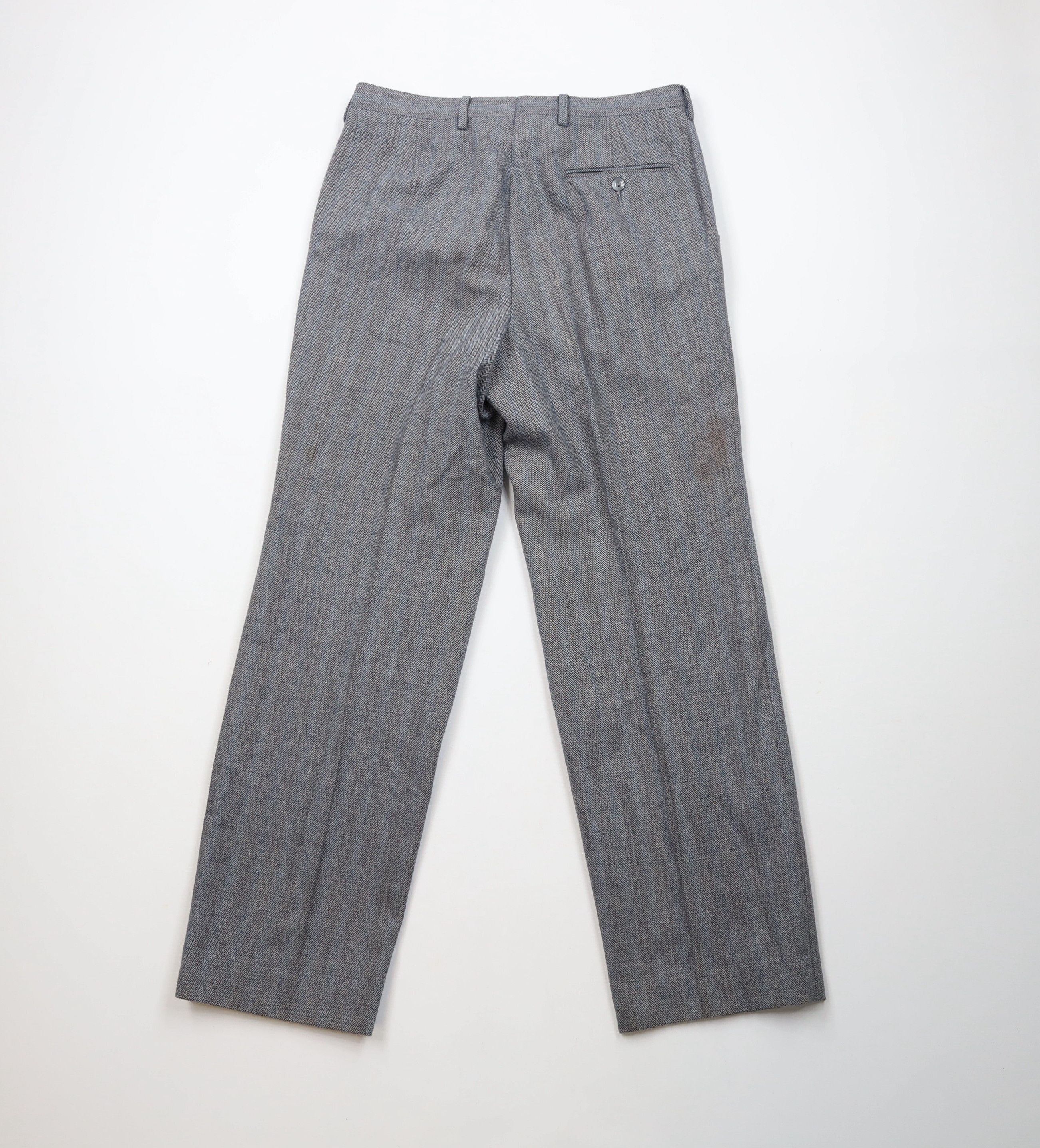 Vintage 70s Streetwear Herringbone Wide Leg Chino Pants USA