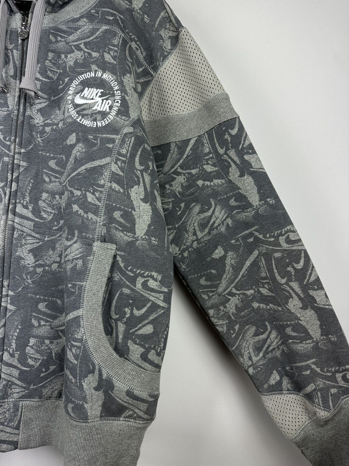 Nike × Vintage Vintage Y2K Nike Baggy Multilogo Zip Up Hoodie Size US L / EU 52-54 / 3 - 11 Thumbnail