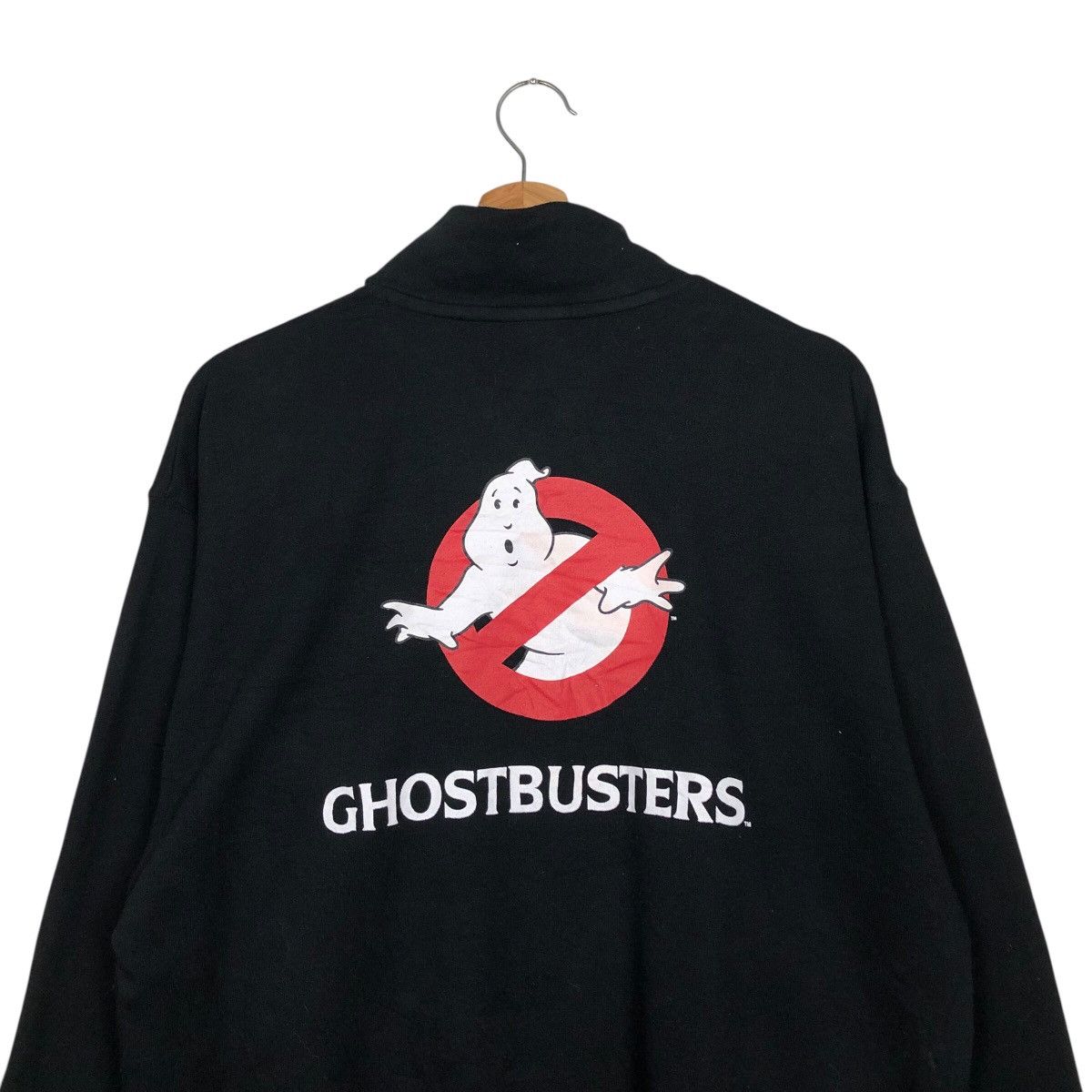 Japanese Brand Rich Black Half Zipper Collar Sweatshirt Scary Ghostbusters Size US M / EU 48-50 / 2 - 10 Thumbnail