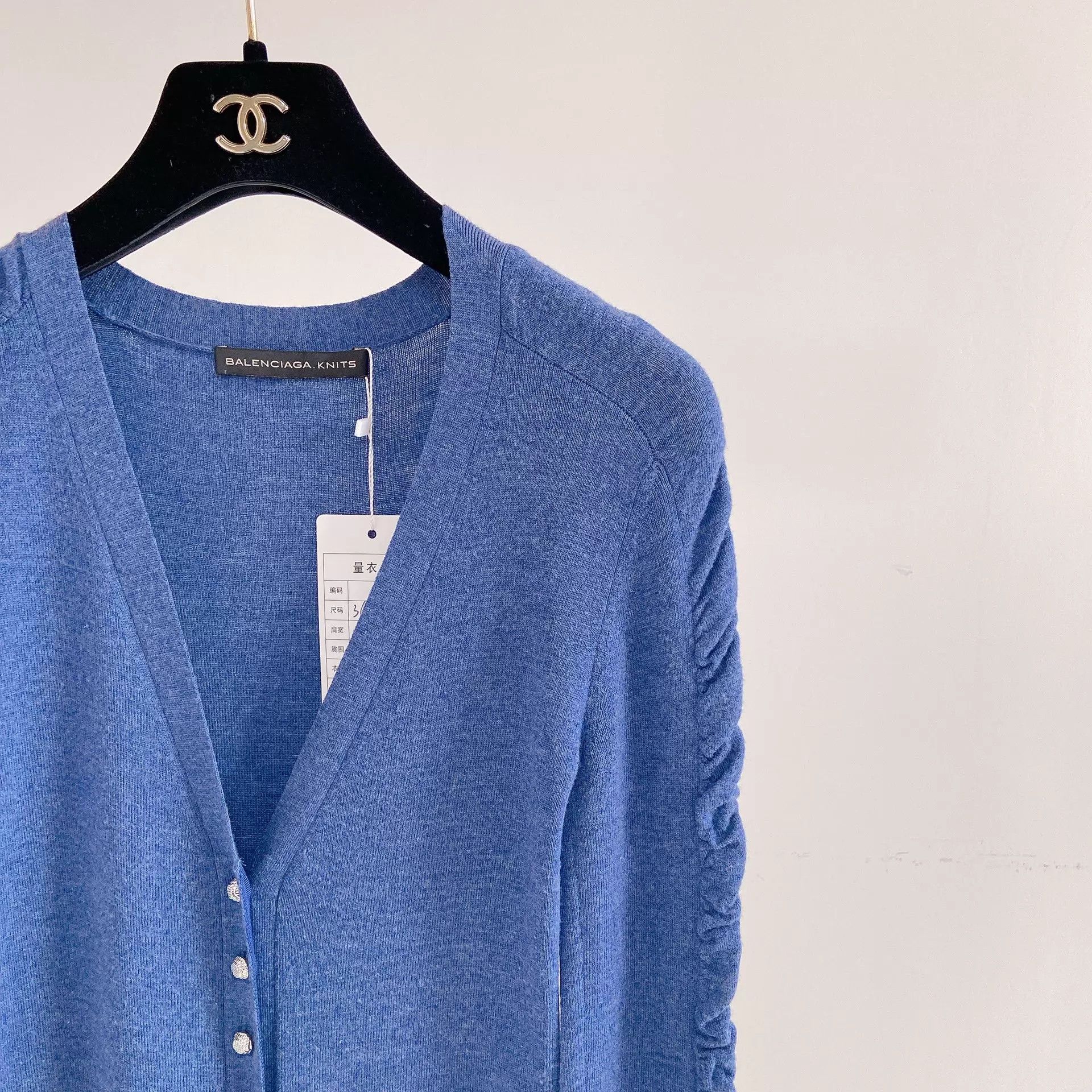Balenciaga BALENCIAGA blue cardigan 36 pre-owned Size XS / US 0-2 / IT 36-38 - 3 Thumbnail
