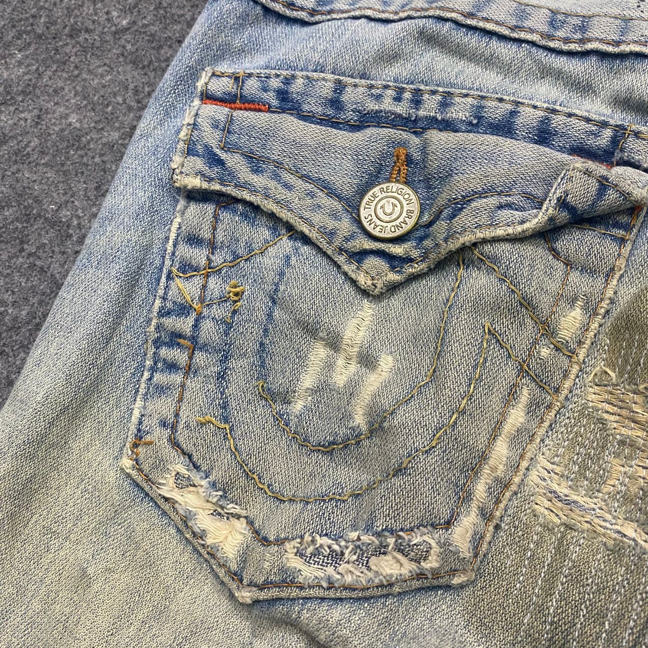 True Religion 💥Flare💥Vintage True Religion Distressed Denim Size US 30 / EU 46 - 12 Thumbnail