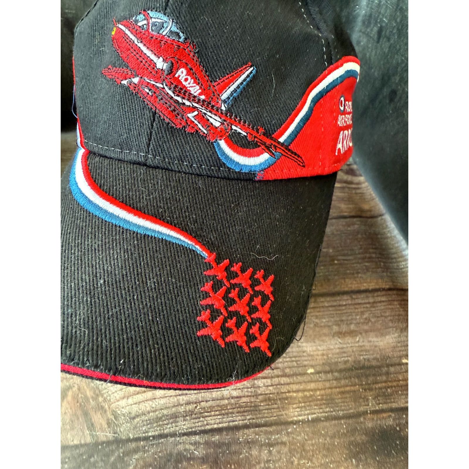 Arrow Royal Air force Red arrows Embroidered black Baseball Cap Men One Size Hat Size ONE SIZE - 3 Thumbnail
