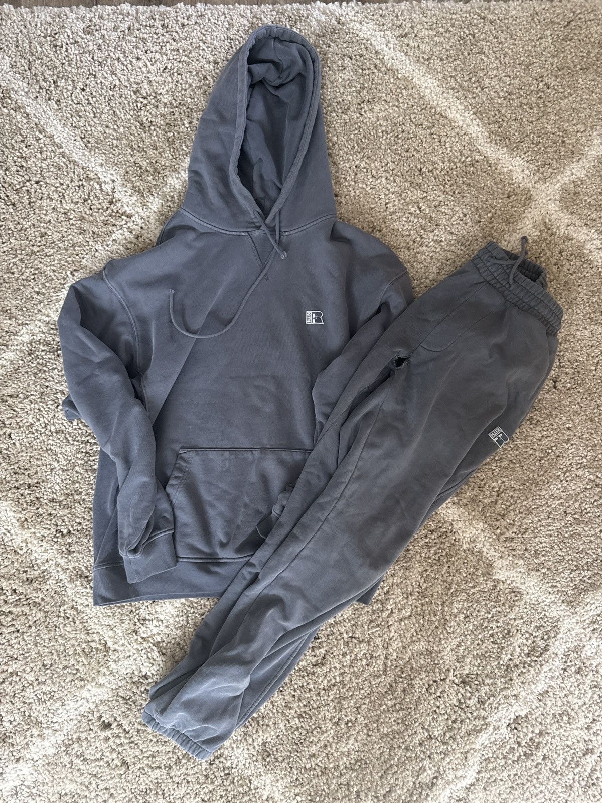 Kith x Russel full sweatsuit grey large top medium bottom