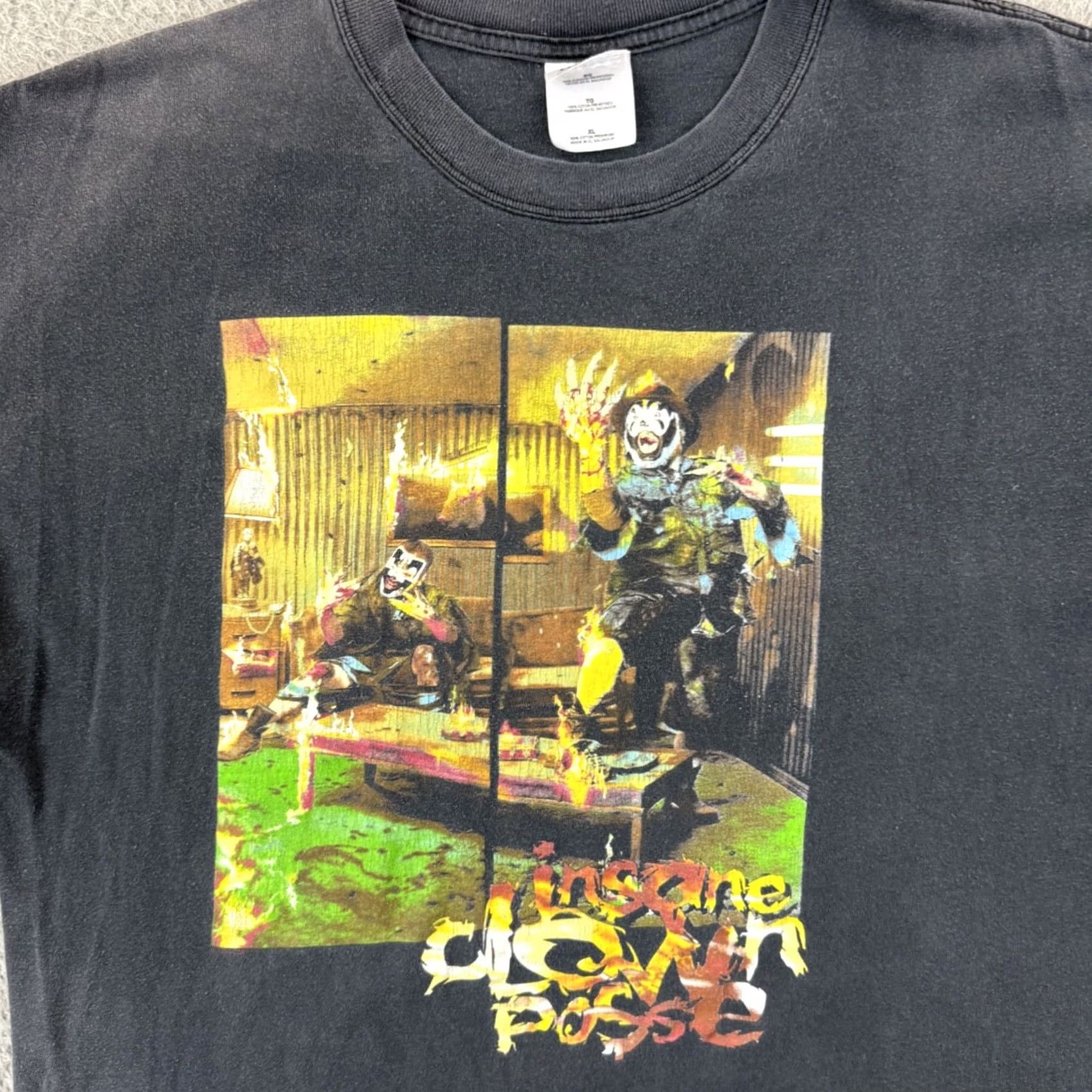 Gildan VINTAGE Insane Clown Posse Shirt Mens XL Black 90s Jeckel Brothers Tour Size US XL / EU 56 / 4 - 3 Thumbnail