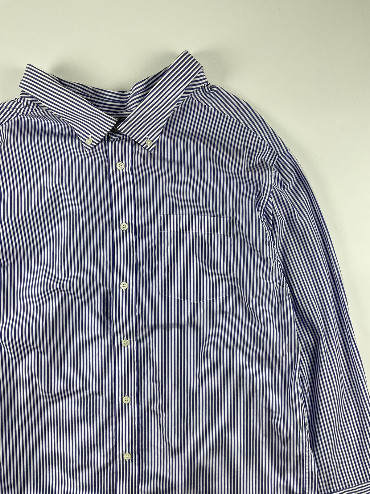 Balenciaga Balenciaga Oversized Striped Cotton-Poplin Dress Size XS / US 0-2 / IT 36-38 - 4 Thumbnail
