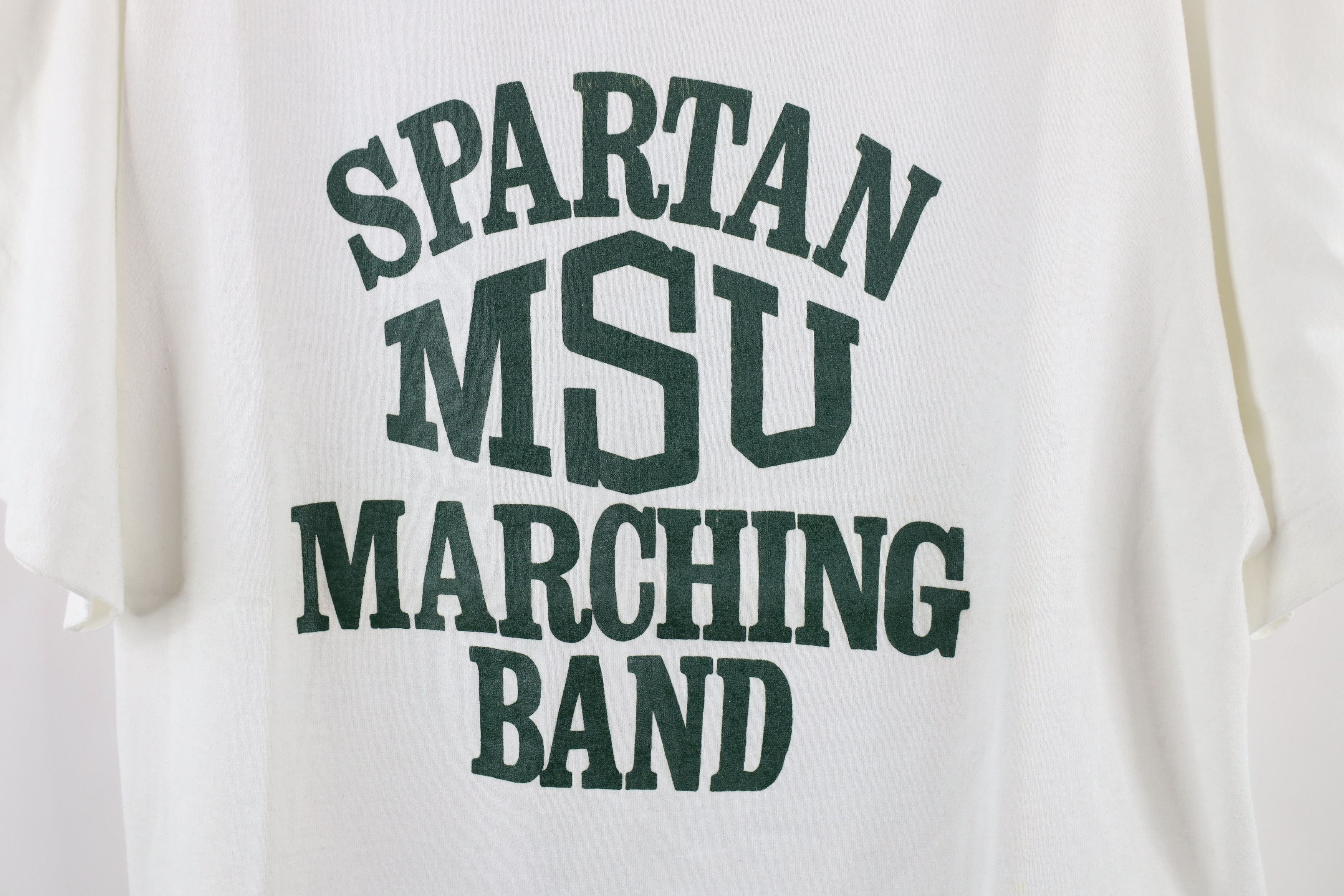 Vintage Vintage 90s Michigan State University Marching Band T-Shirt Size US XL / EU 56 / 4 - 4 Thumbnail