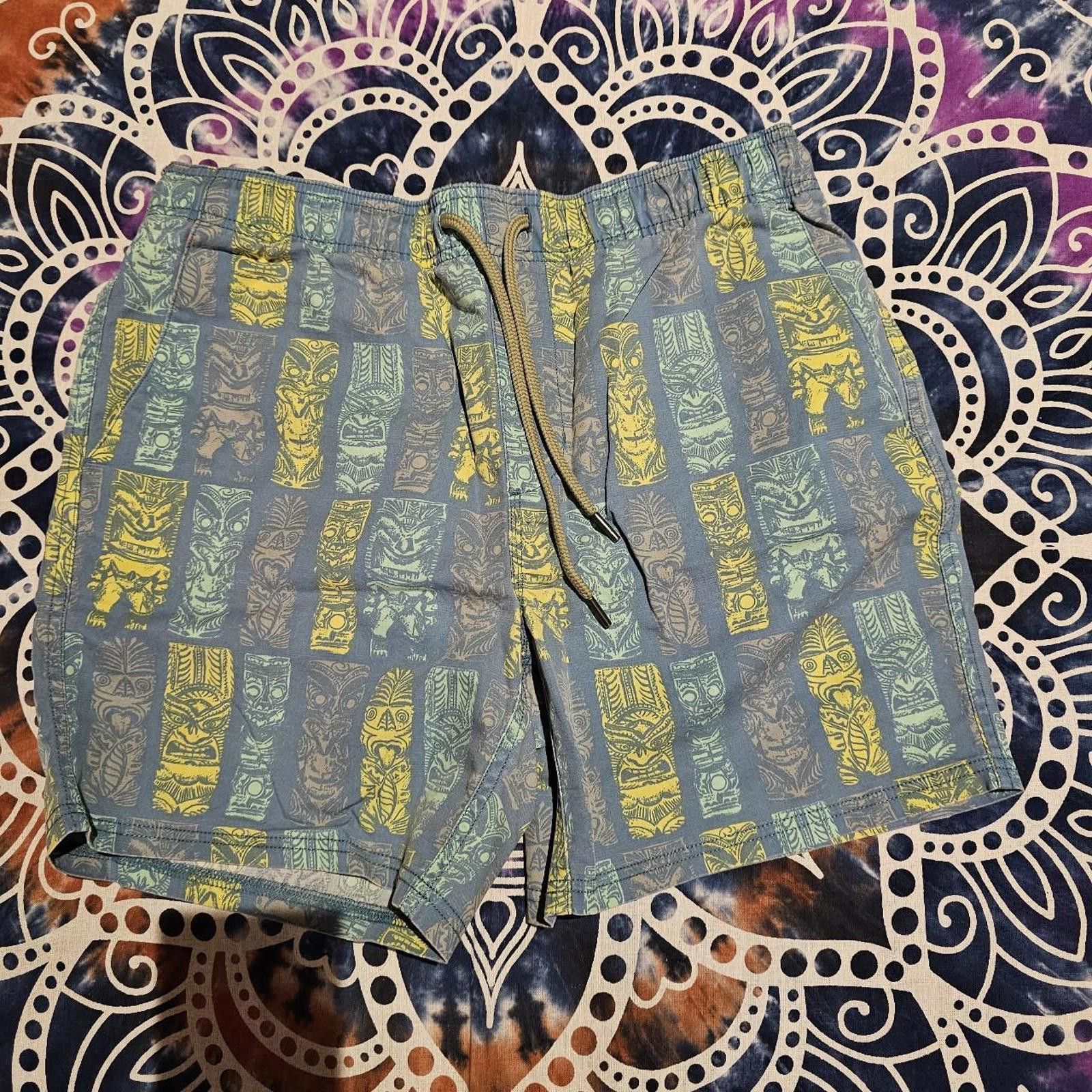 Designer Men's Yellow and Blue Swim trunks by Rowdy Gentleman Size US 32 / EU 48 - 1 Thumbnail
