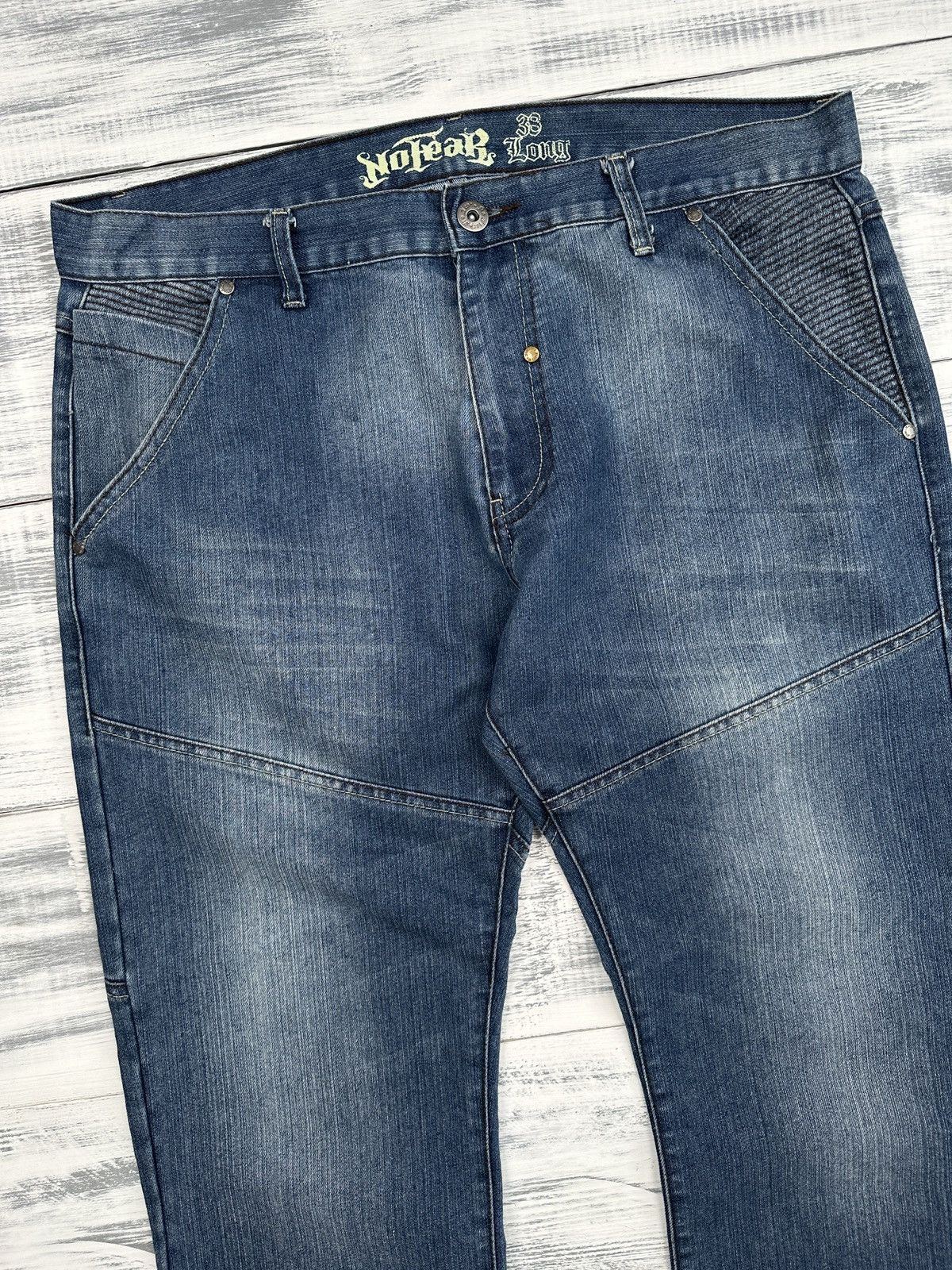No Fear Rare NO FEAR Skull Embroidered Baggy Jeans Pants size 38 Size US 38 / EU 54 - 5 Thumbnail