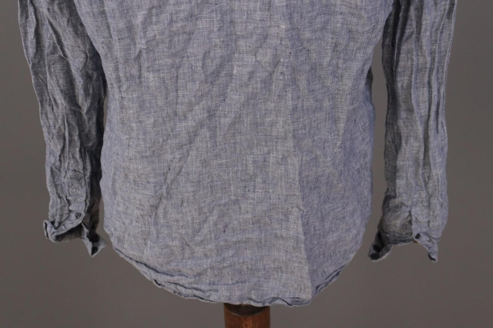 Barbour Beacon Brand Barbour Gray Slim Fit Linen Casual Shirt Size L Size US L / EU 52-54 / 3 - 9 Thumbnail