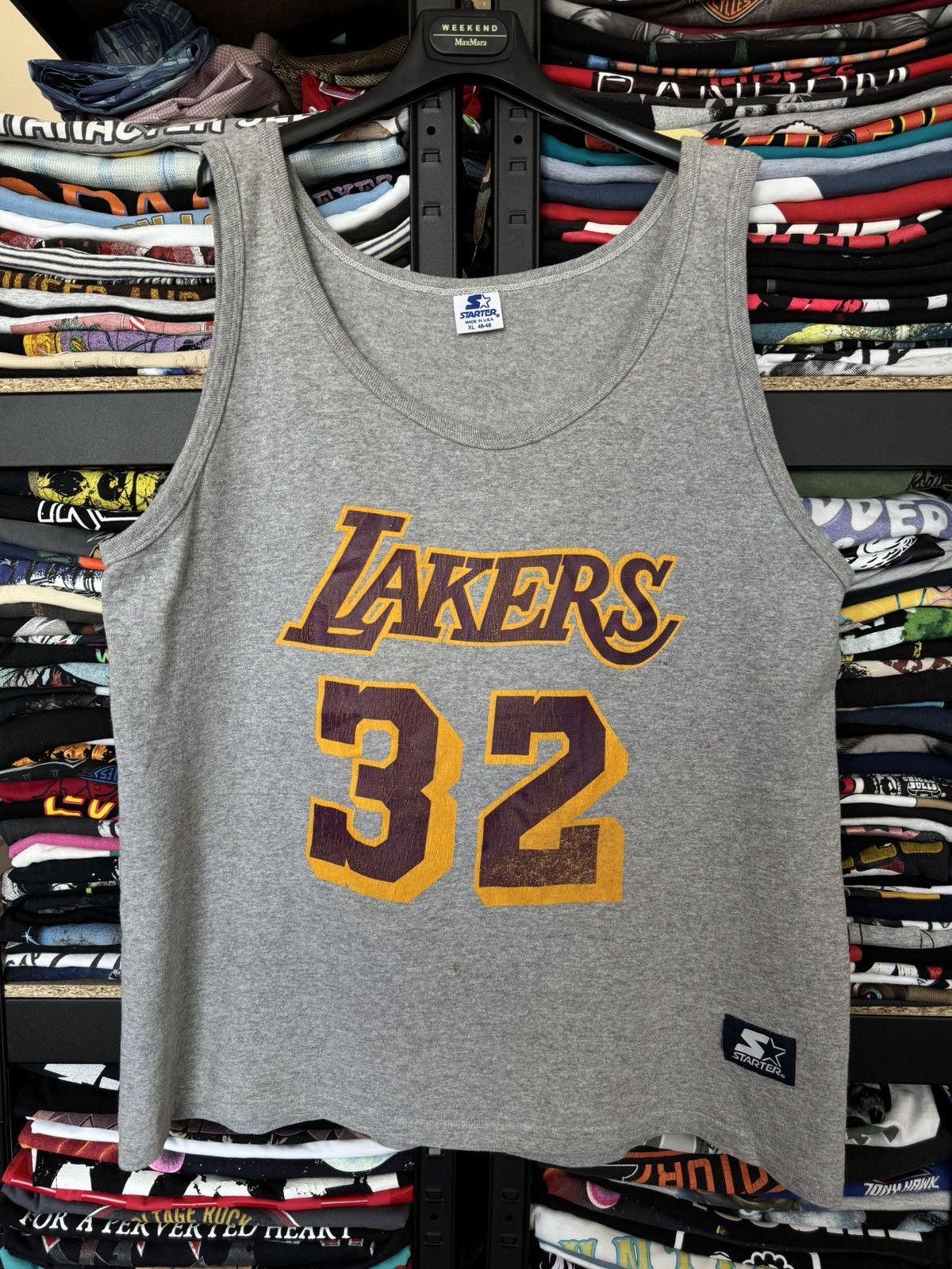 Vintage Tank top Lakers vintage Starter Magic 32 Size US XL / EU 56 / 4 - 1 Thumbnail