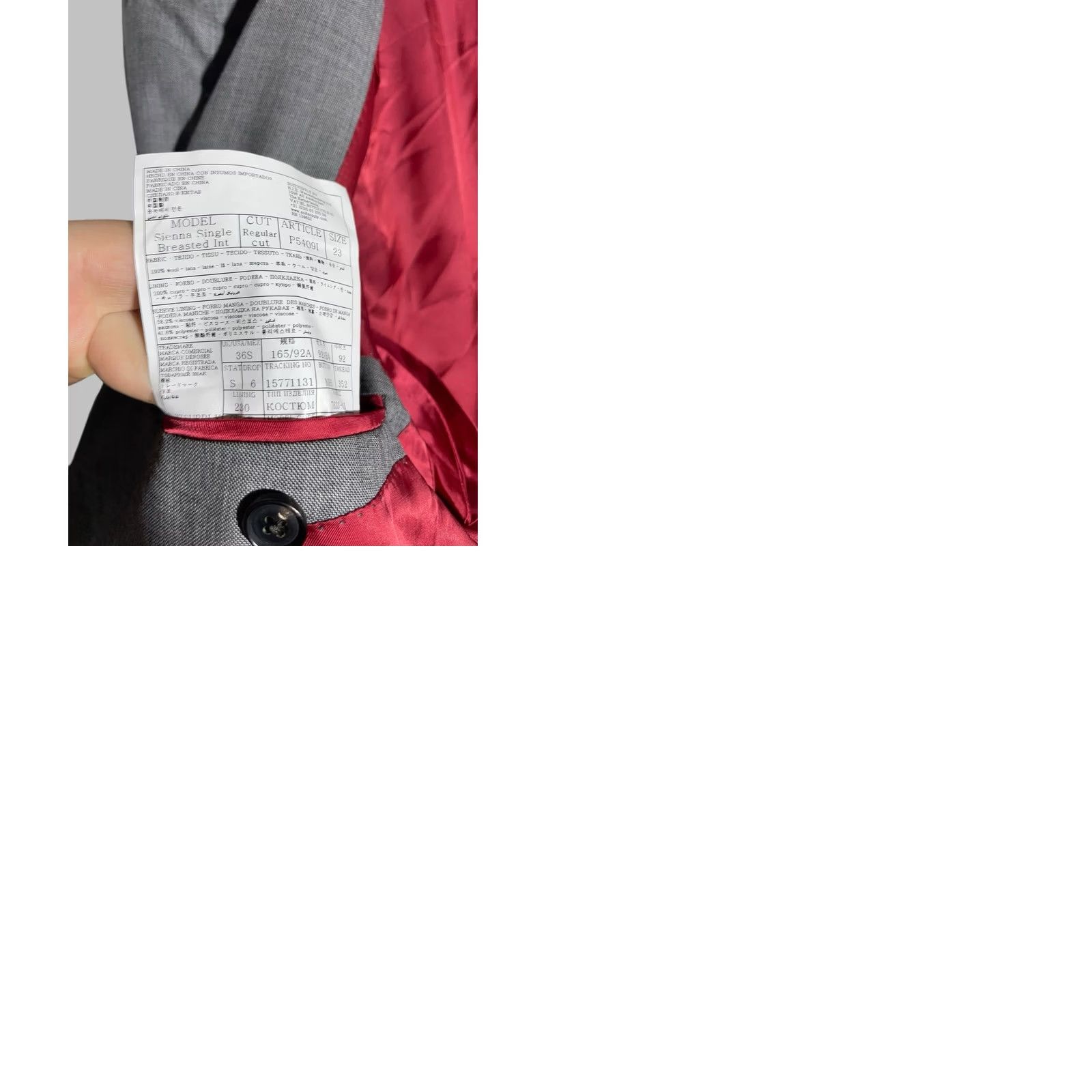 Suitsupply Suitsupply Blazer Single-Breasted Wool Gray 36 Men Regular Jacket Coat Business Casual 2 Piece de City Classic Designer Mens Size 36R - 11 Thumbnail
