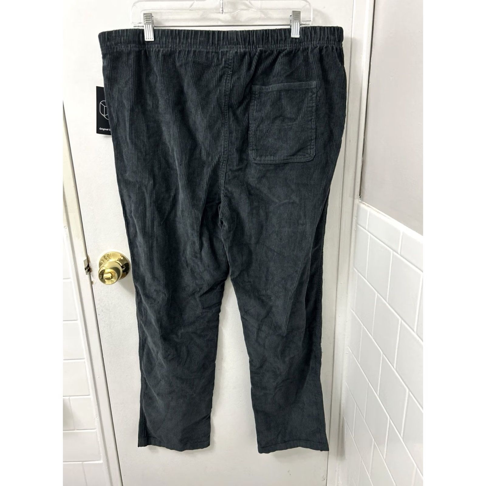 Vintage VINTAGE Original Use Corduroy Pants Mens Large Gray Elastic Waist Drawstring NWT Size US 33 - 7 Thumbnail