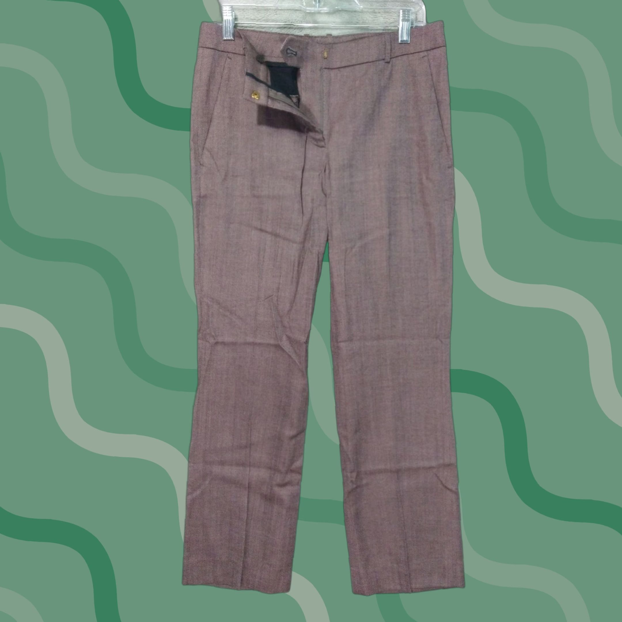 Hugo Boss Hugo Boss Pants Womens 2 Purple Wool Blend Trousers Straight Leg Career Pants Size 26" / US 2 / IT 38 - 1 Thumbnail