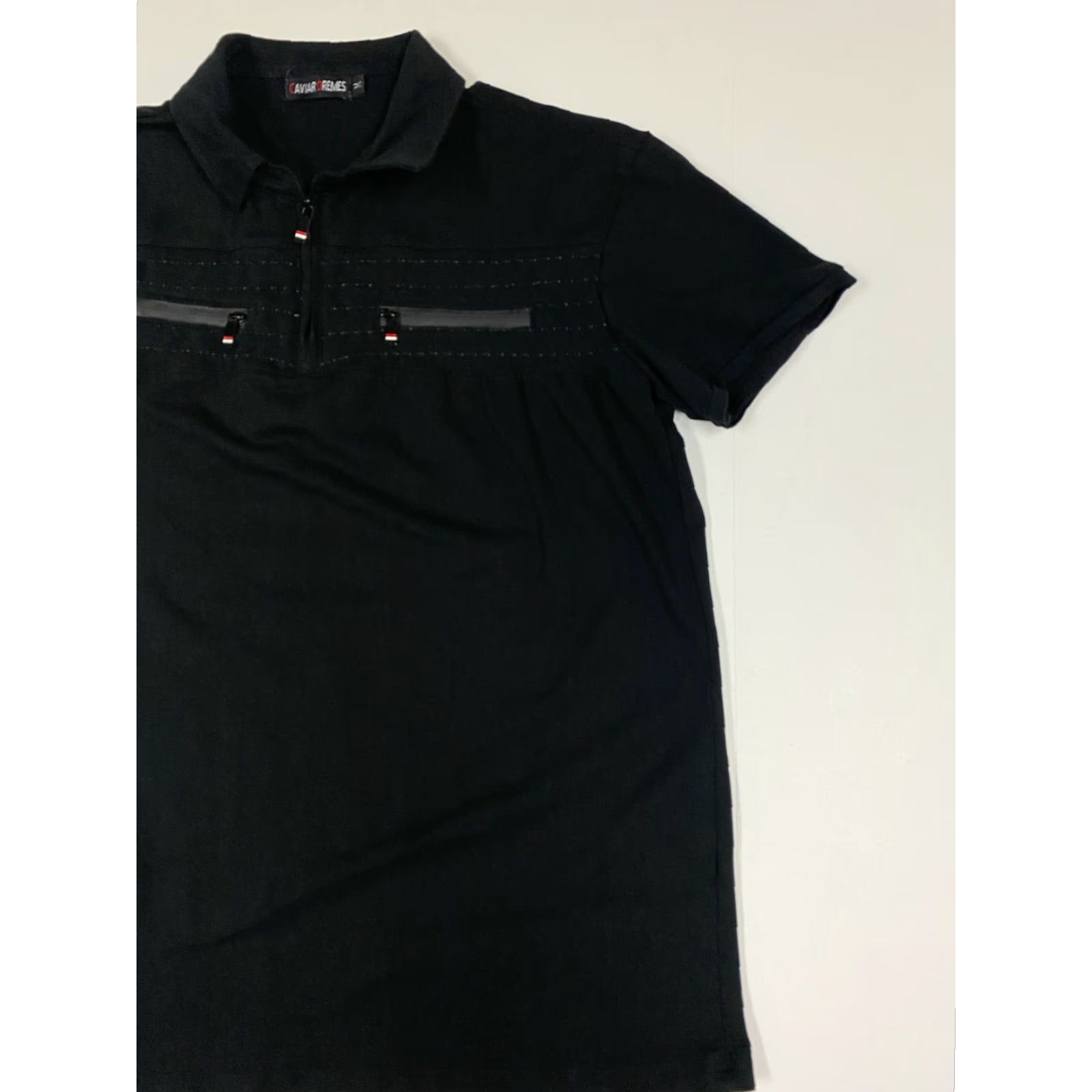Vintage Caviar Dremes Polo Shirt Mens Medium Black Knit Short Sleeve Slim Button Breathable Golf Logo Size US M / EU 48-50 / 2 - 5 Thumbnail
