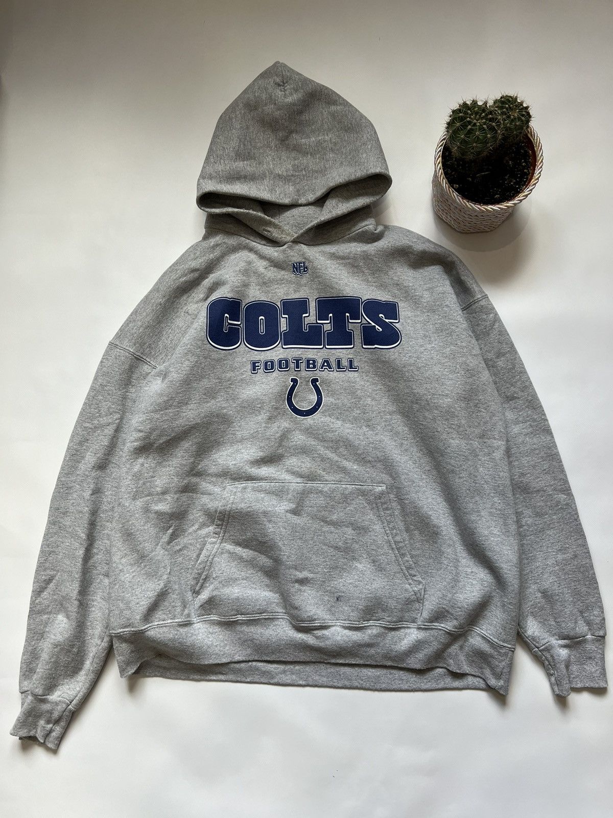 NFL Vintage 90’s NFL Colts Oversized Hoodie Size US XL / EU 56 / 4 - 1 Thumbnail
