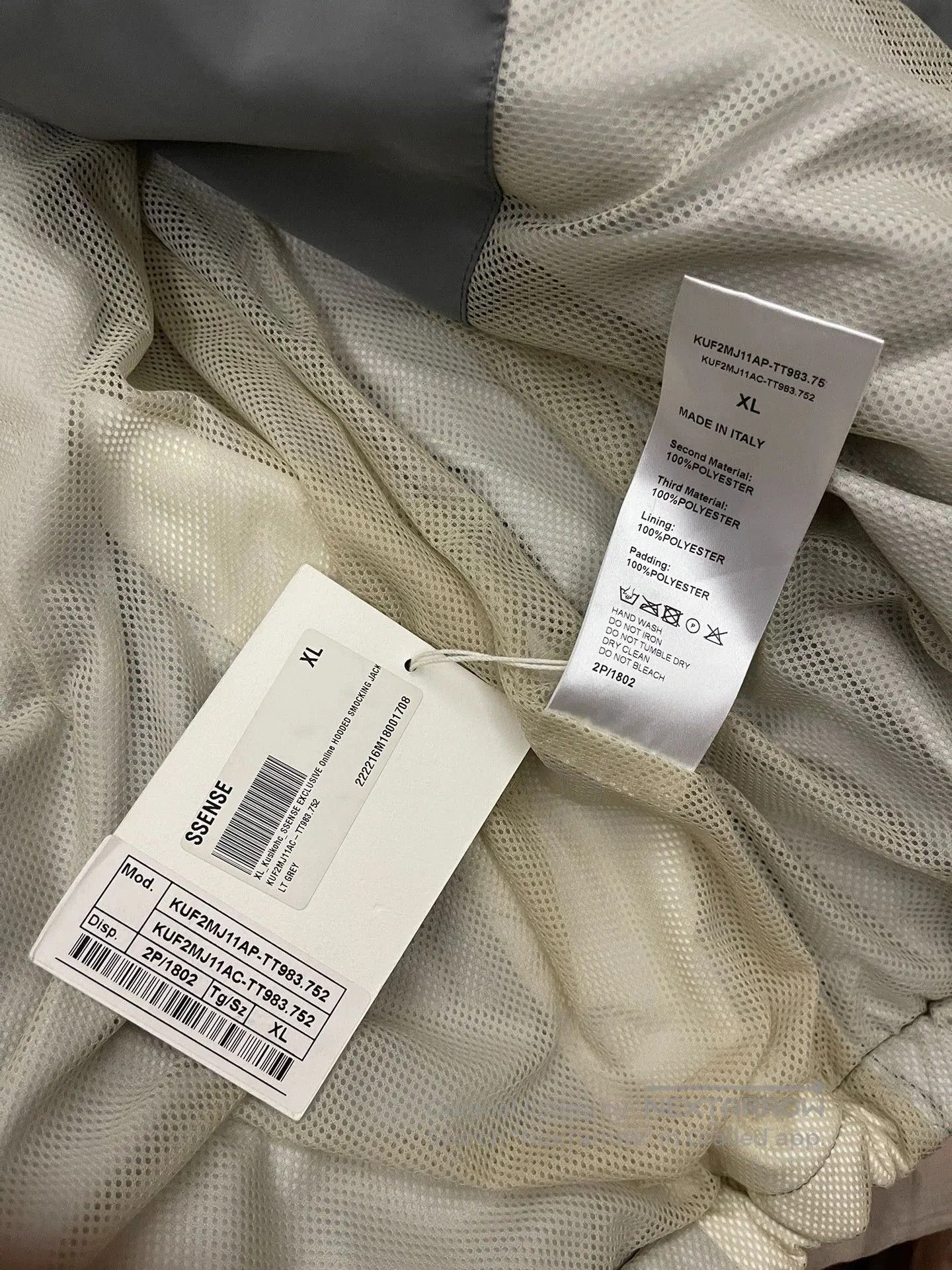 Kusikohc Gray Textured Hooded Jacket with Contrast Panels. Size US XL / EU 56 / 4 - 8 Thumbnail