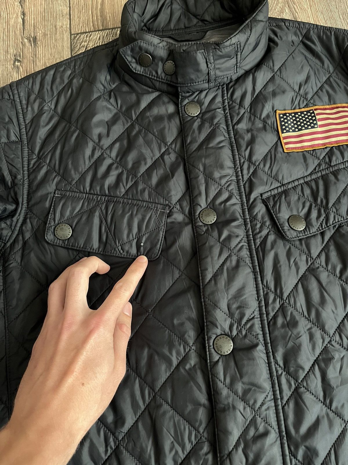 Barbour Barbour Steve McQueen Jeffries Navy Quilted USA Logo Jacket Size US M / EU 48-50 / 2 - 8 Thumbnail