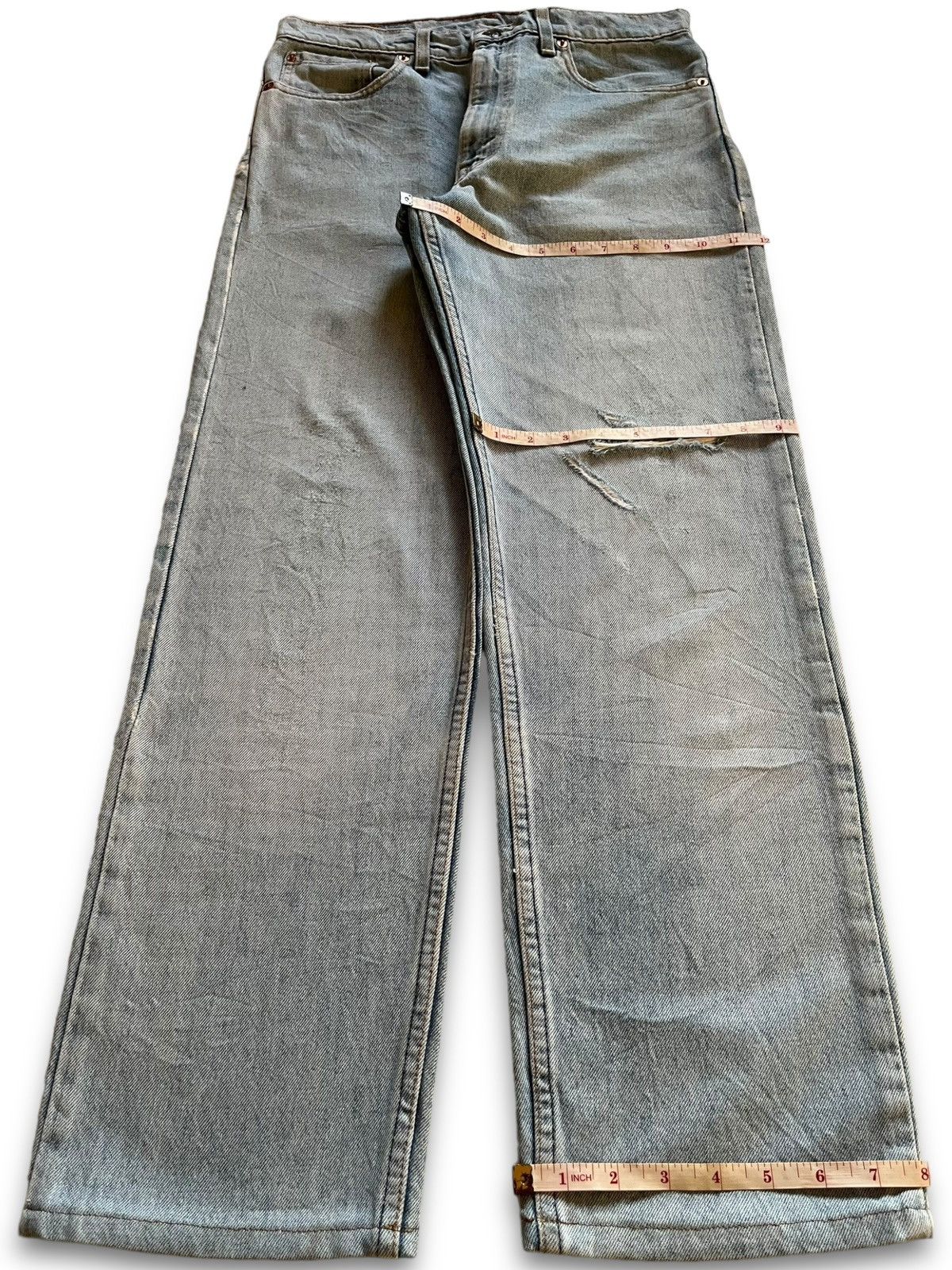 Levi's SALES🔥Vintage 90s Levis 510 Light Wash Distress Loose Jeans Size US 31 - 13 Thumbnail