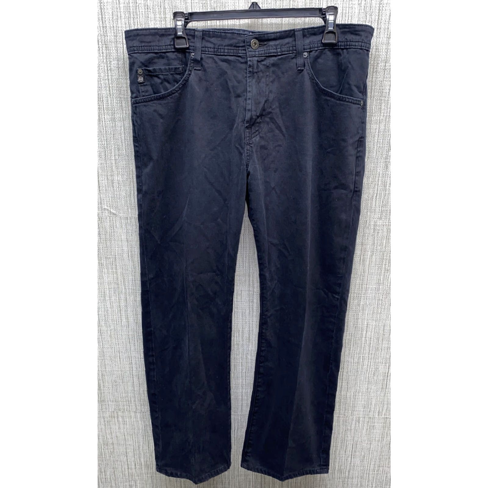 Vintage AG Adriano Goldschmied The Protege Pants Straight Leg USA Made 36 x 28 Black Mens Regular/*Size 36* Size US 36 / EU 52 - 2 Thumbnail