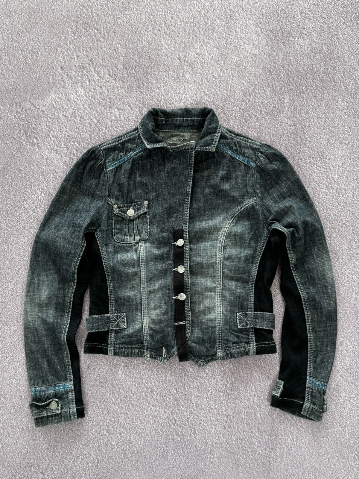 Japanese Brand Avant Garde Abstract Y2K Denim Button Up Jacket Size M / US 6-8 / IT 42-44 - 1 Thumbnail