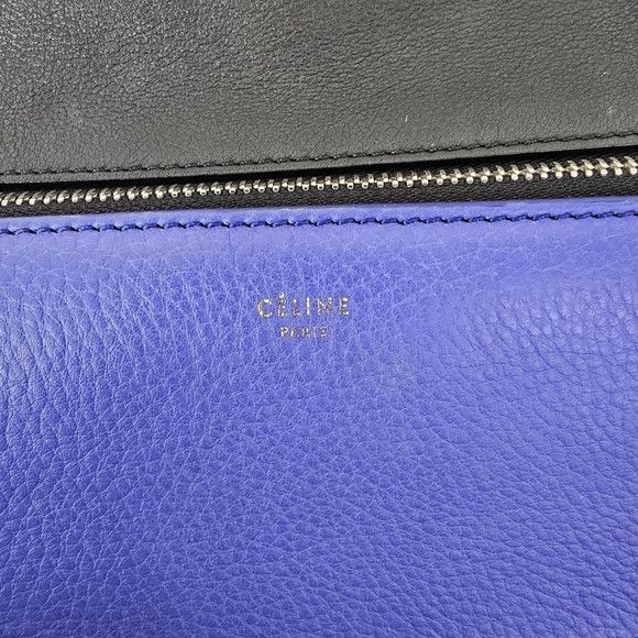 Celine Céline Edge Colorblock Leather Top Handle Handbag Purple Size ONE SIZE - 11 Thumbnail