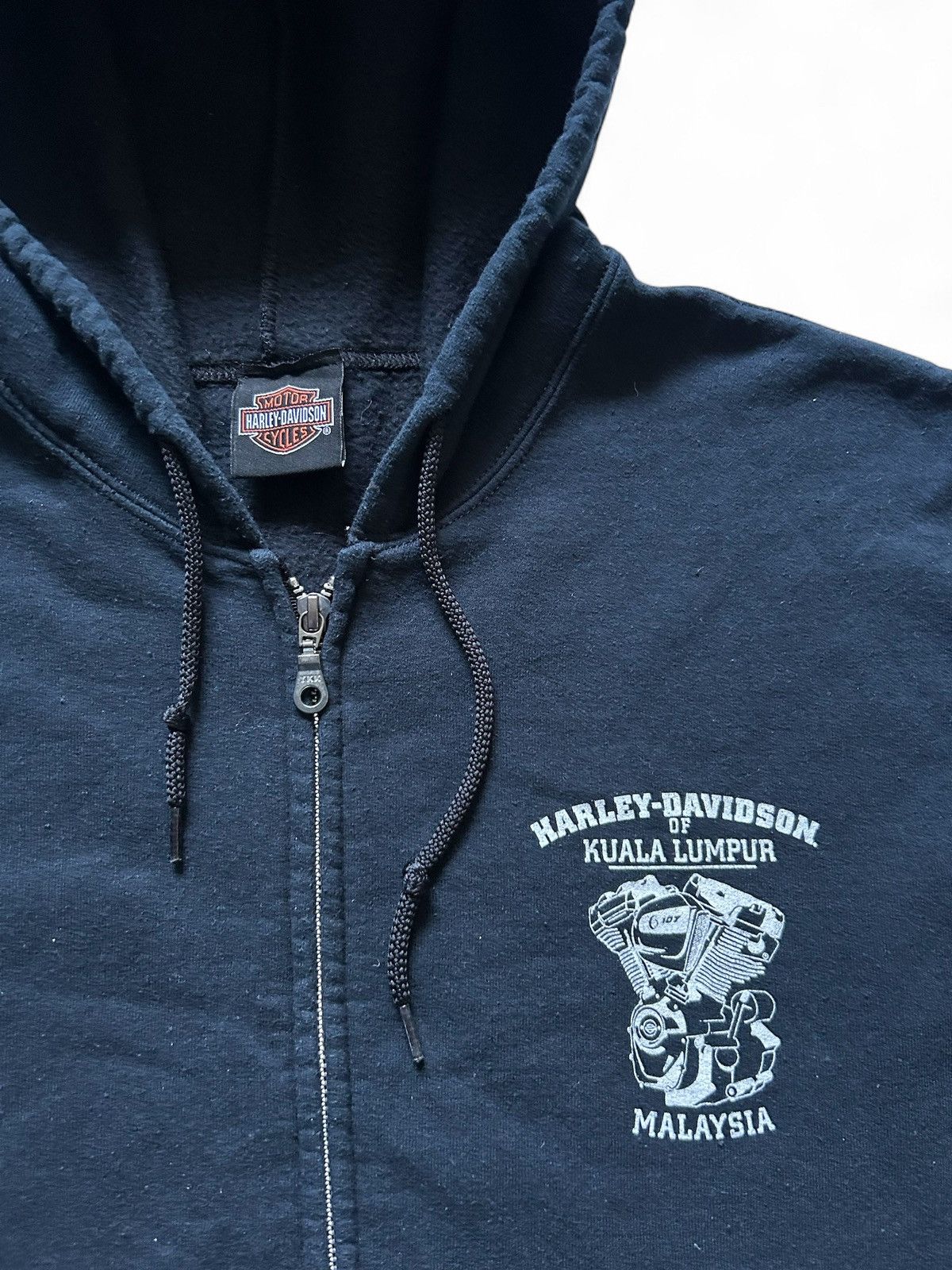 Harley Davidson Vintage Harley Davidson Zip Up Hoodie Flame Sleeve Size US L / EU 52-54 / 3 - 6 Thumbnail