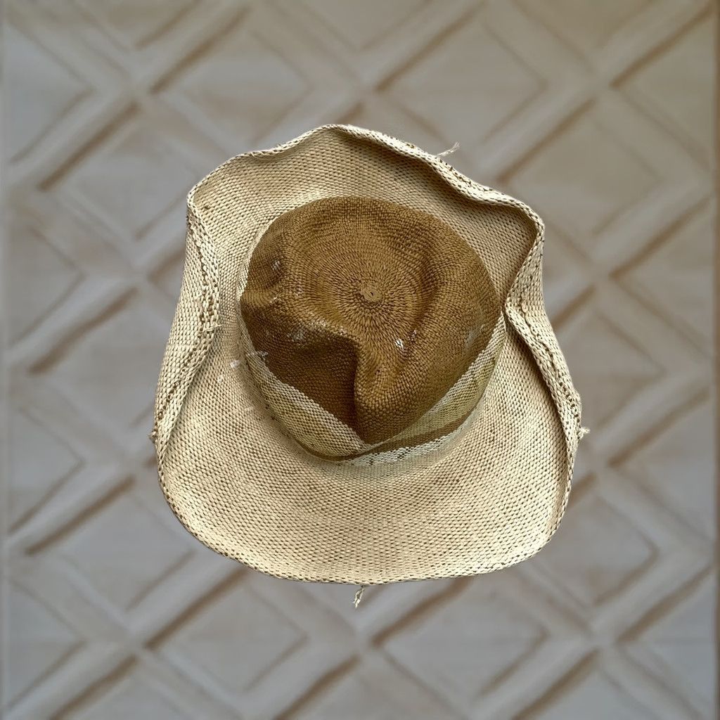 Vintage San Diego Hat Co. Sun Hat Womens One Size Yellow Paper Panama Curved Brim Straw Lightweight Wide Brim Size ONE SIZE - 1 Thumbnail