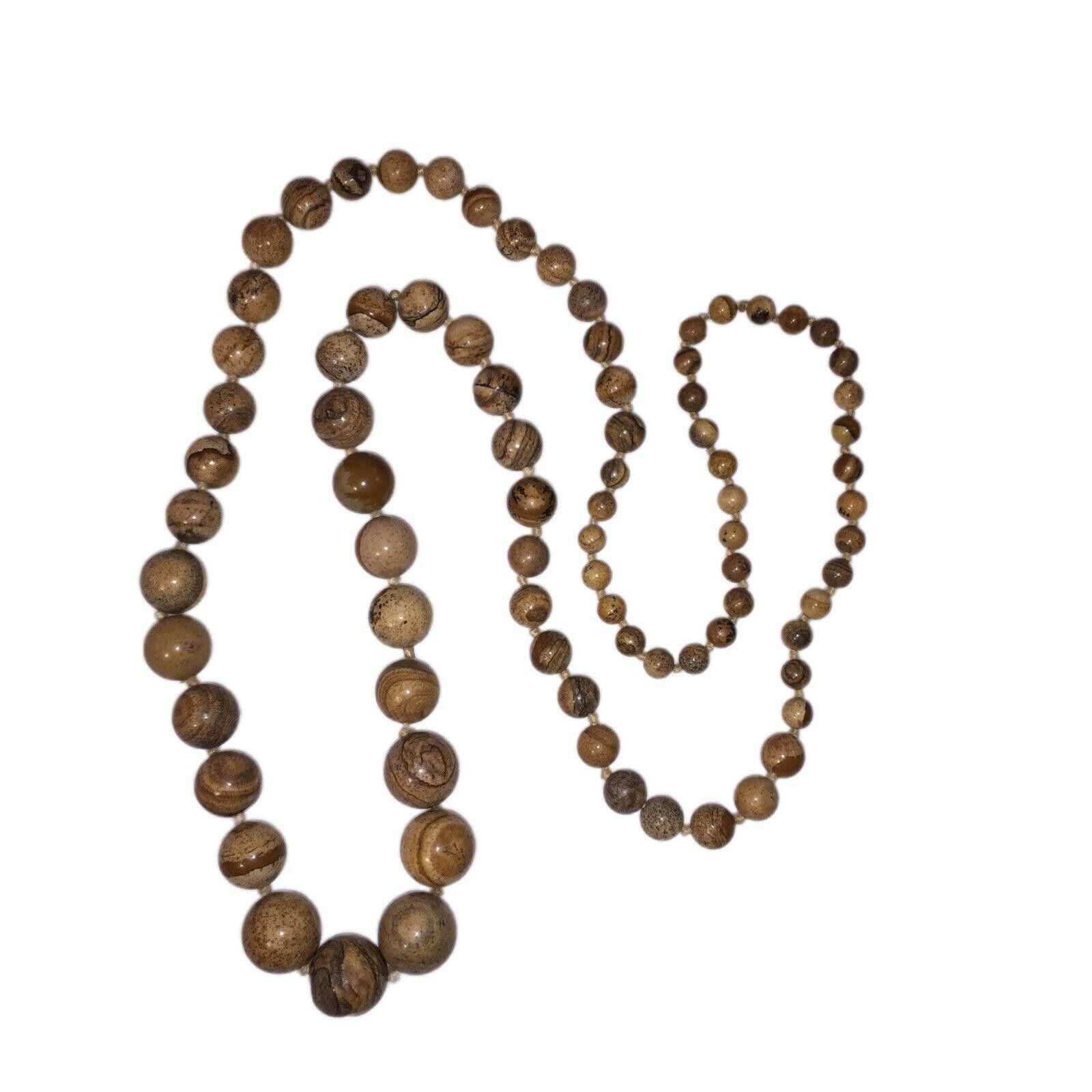 Designer Picture Jasper Graduated Bead Necklace Size ONE SIZE - 2 Thumbnail