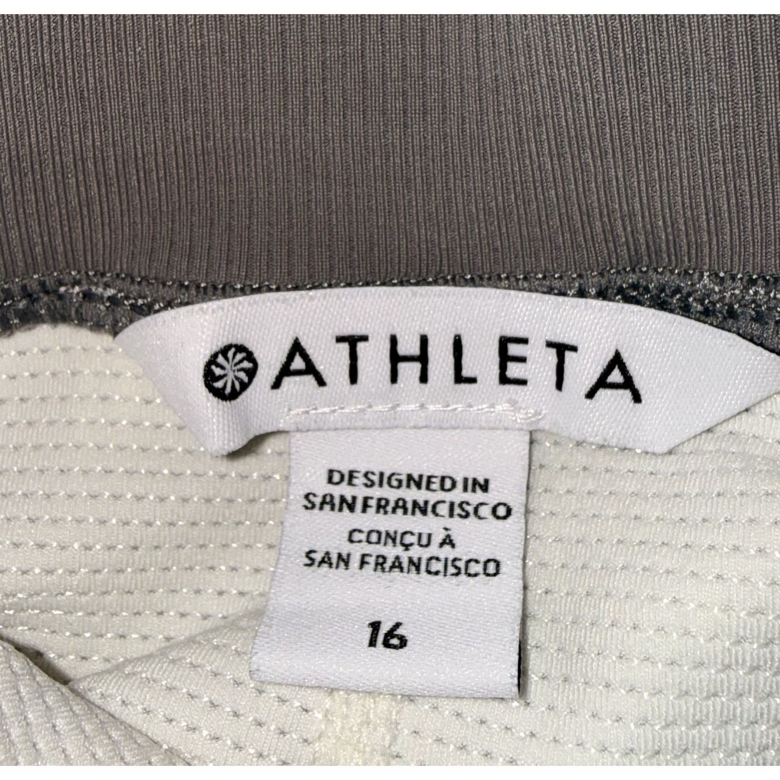 Athleta Athleta Gray White Striped Athletic Tennis Golf Skort Size 38" / US 16 / IT 52 - 5 Thumbnail