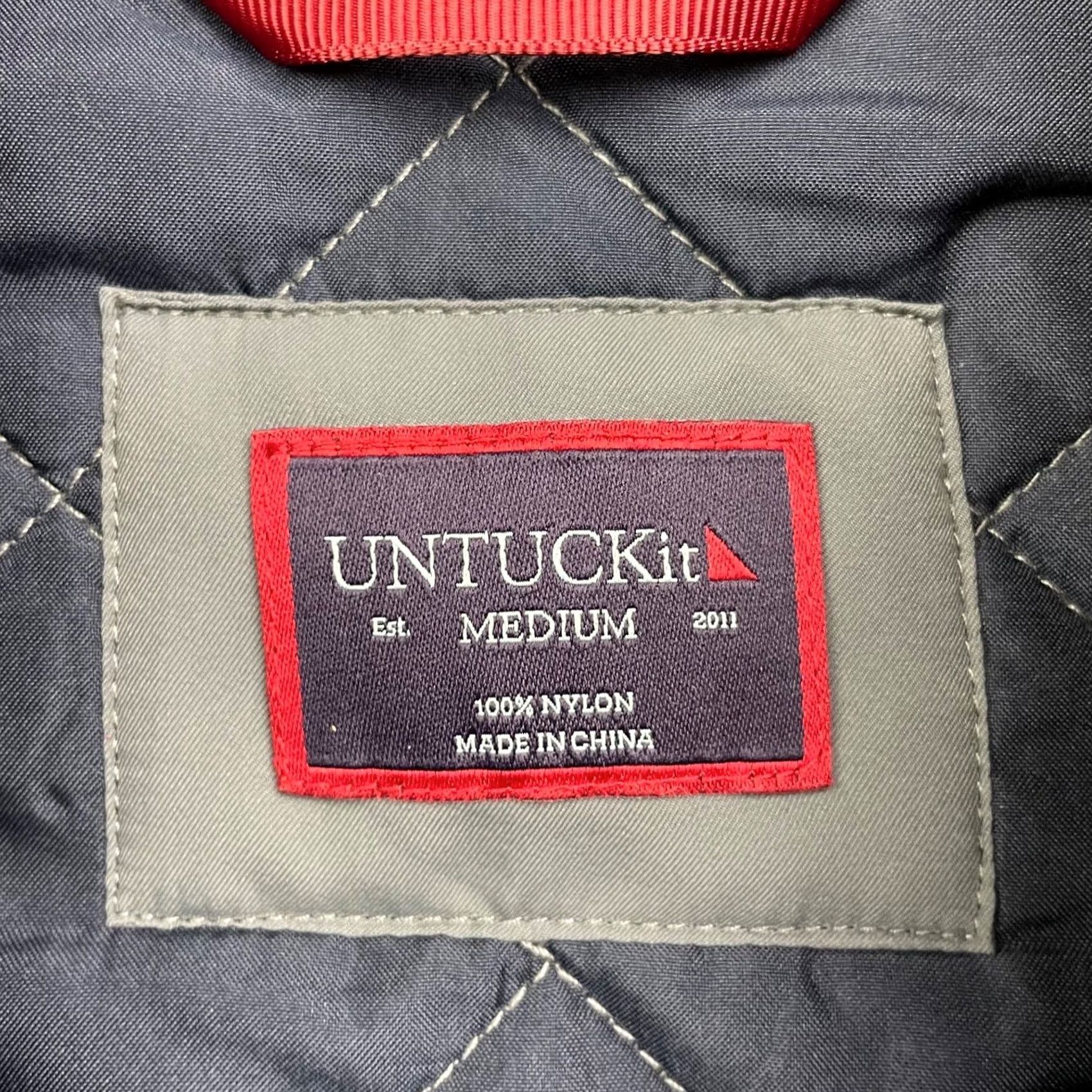 UNTUCKit UNTUCKit Vest Men 100% Nylon Full Zip Quilted Woodcrest Gray M Size US M / EU 48-50 / 2 - 3 Thumbnail