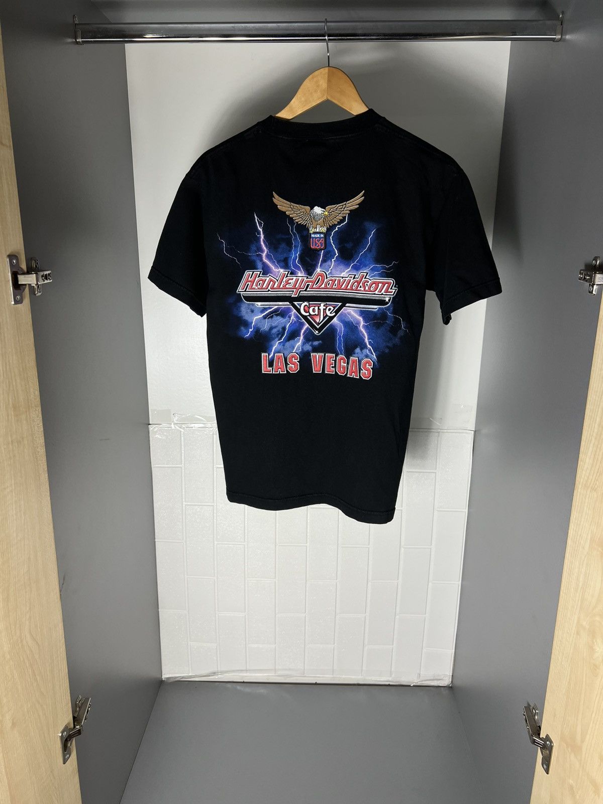 Harley Davidson VINTAGE HARLEY DAVIDSON MOTORCYCLE DOUBLE PRINTED Y2K 90s Size US S / EU 44-46 / 1 - 6 Thumbnail