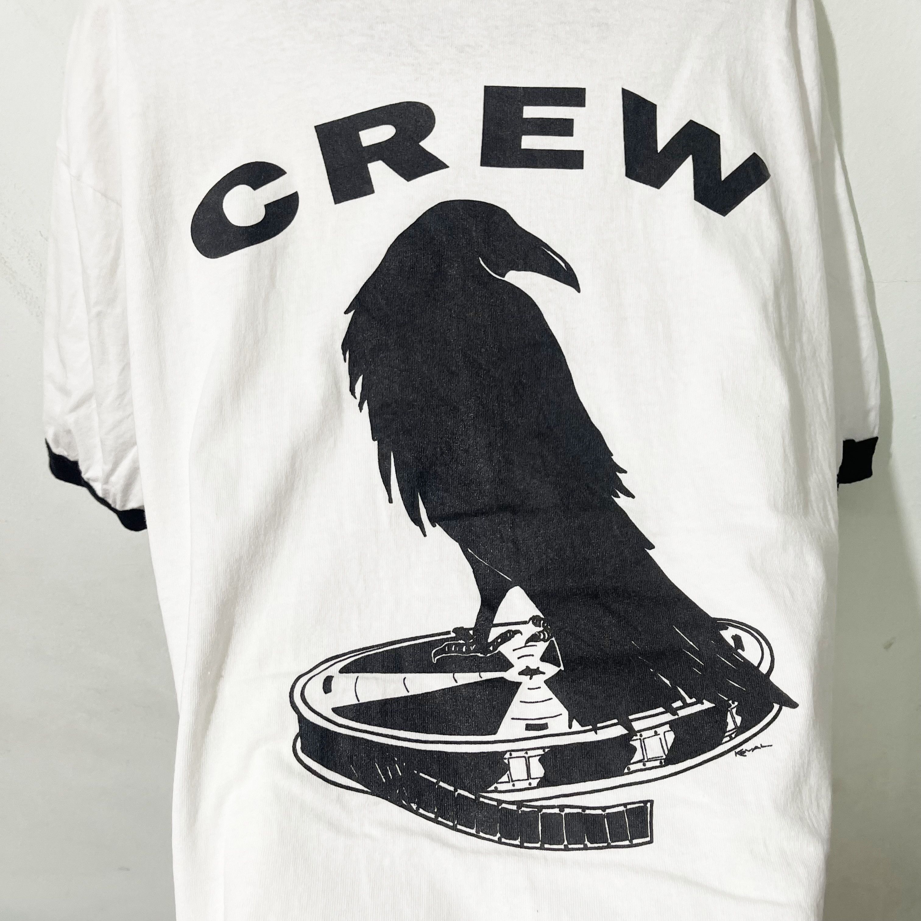 Vintage Vintage 90s Raven Pictures Ringer Tee Size US L / EU 52-54 / 3 - 4 Thumbnail