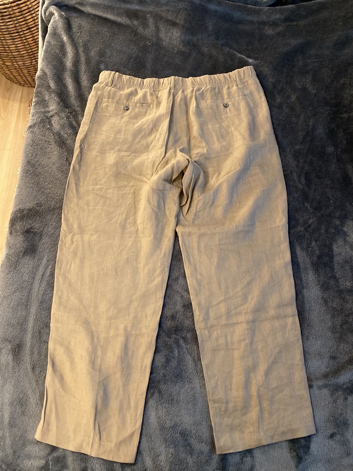 Tasso Elba 100% linen brown pants XL with drawstring | Grailed