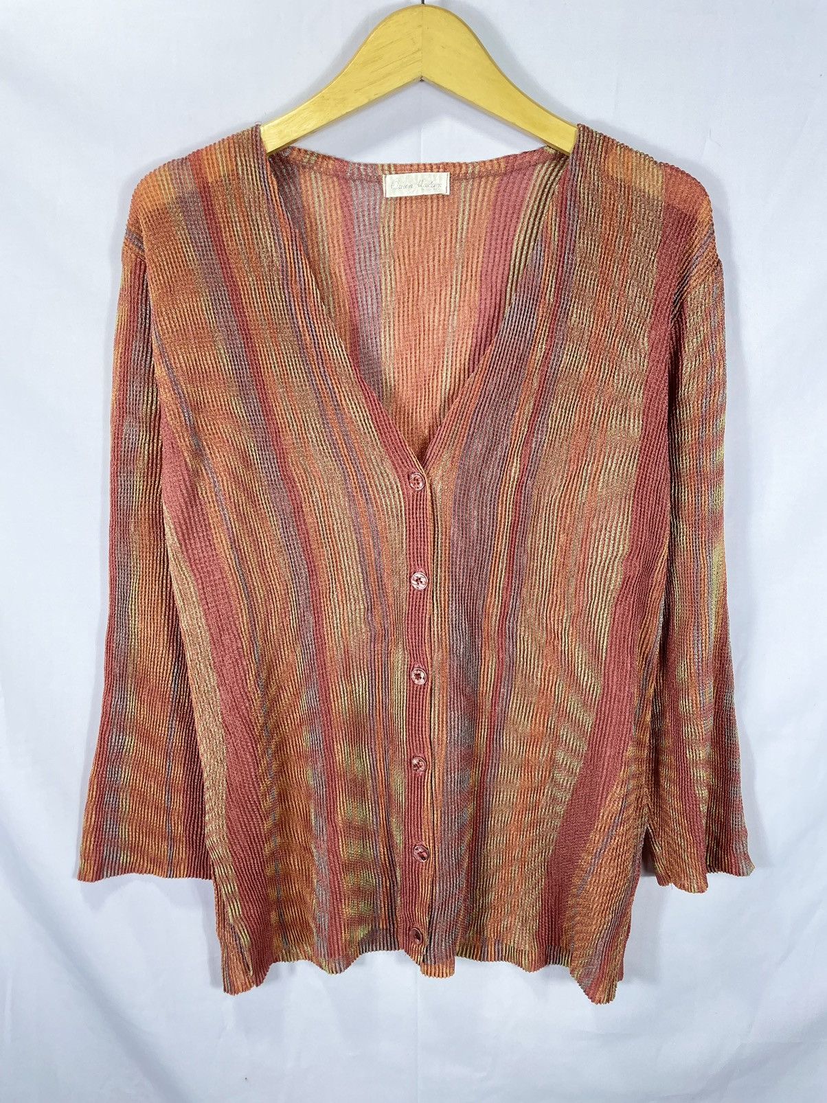 Issey Miyake × Japanese Brand × Vintage Vintage Queen Madam pleated like cardigan issey styled Size M / US 6-8 / IT 42-44 - 1 Thumbnail