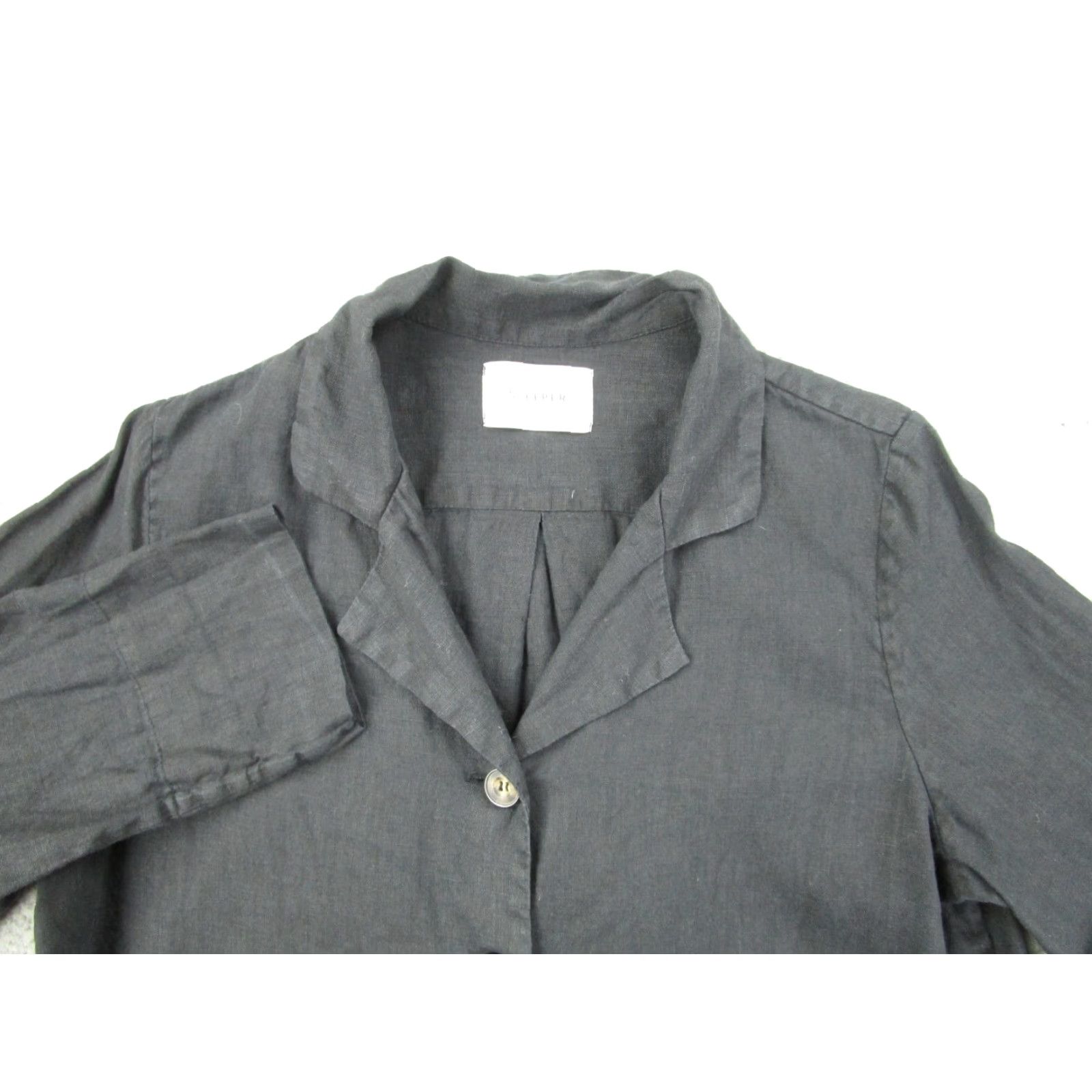 Sleeper Sleeper Shirt Womens Size 1 Black Linen Collared Button-Up Long Sleeve Shirt Womens 1 Black Linen Collared Button-Up Sleeper Size XS / US 0-2 / IT 36-38 - 3 Thumbnail