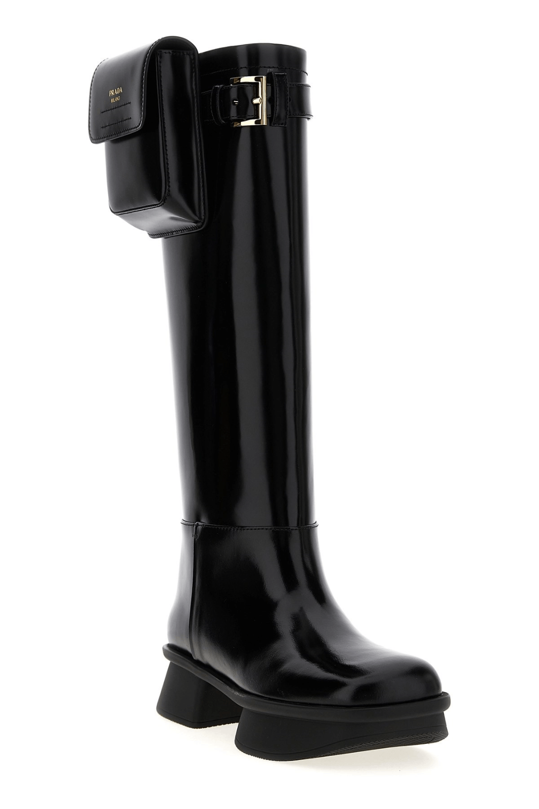 Prada PRADA Equal Black Leather Boots New And Authentic Size US 10 / IT 40 - 2 Thumbnail