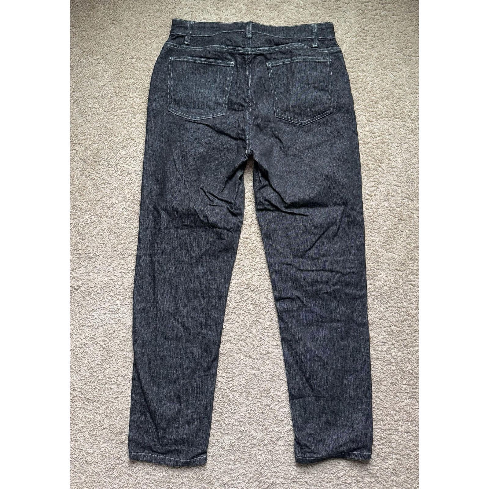 Eileen Fisher Eileen Fisher Mid Rise Straight Leg Jeans Denim Dark Wash Size 28" / US 6 / IT 42 - 3 Thumbnail