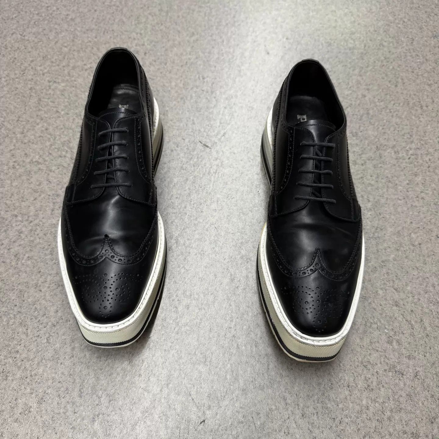 Prada Prada Black Embossed Platform Shoes UK9/43 Size US 10 / EU 43 - 8 Thumbnail