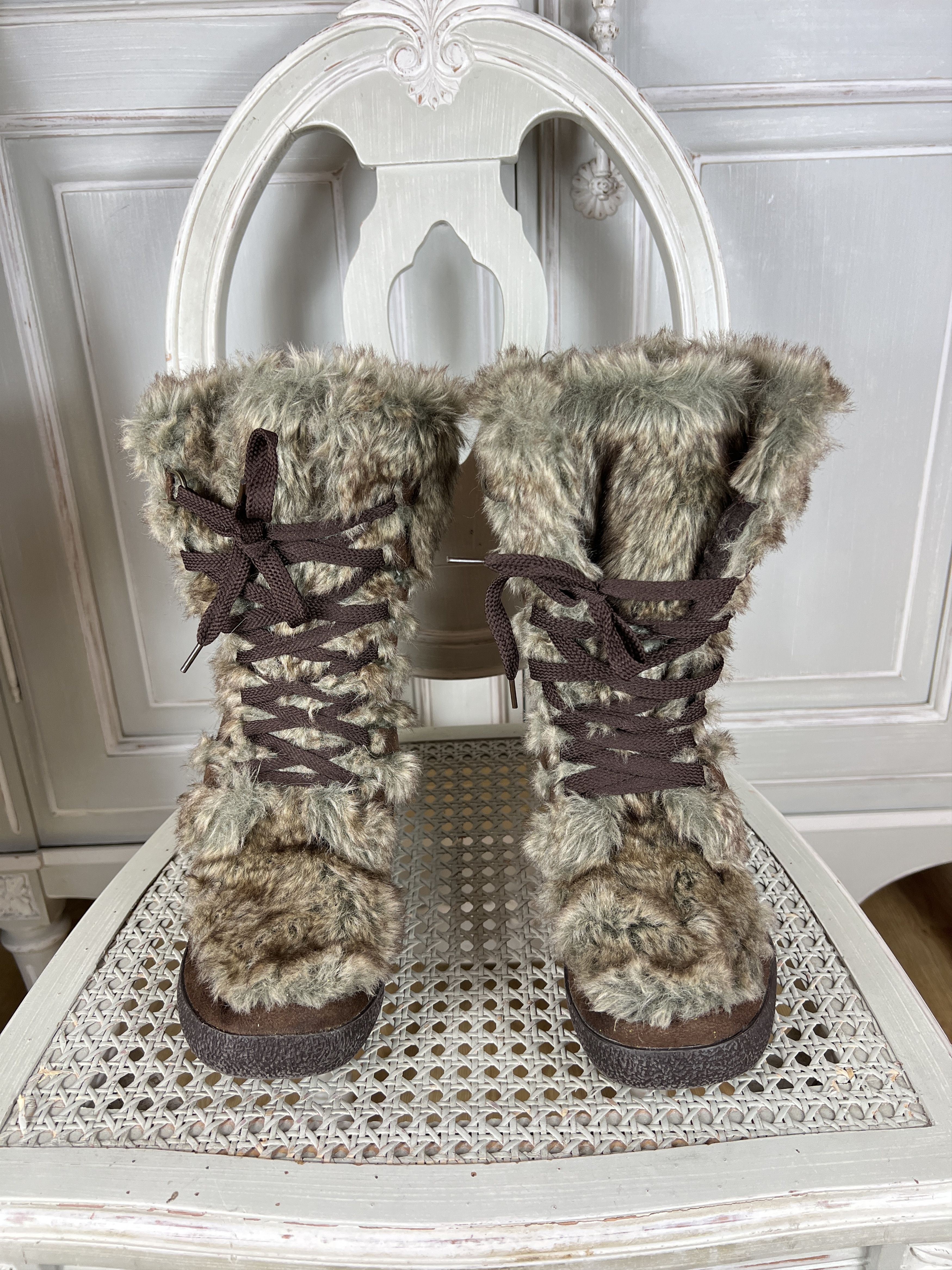 Other GRACELAND HAIR WOOL LINED YETU FUR BOOTS Size US 8 / IT 38 - 3 Thumbnail