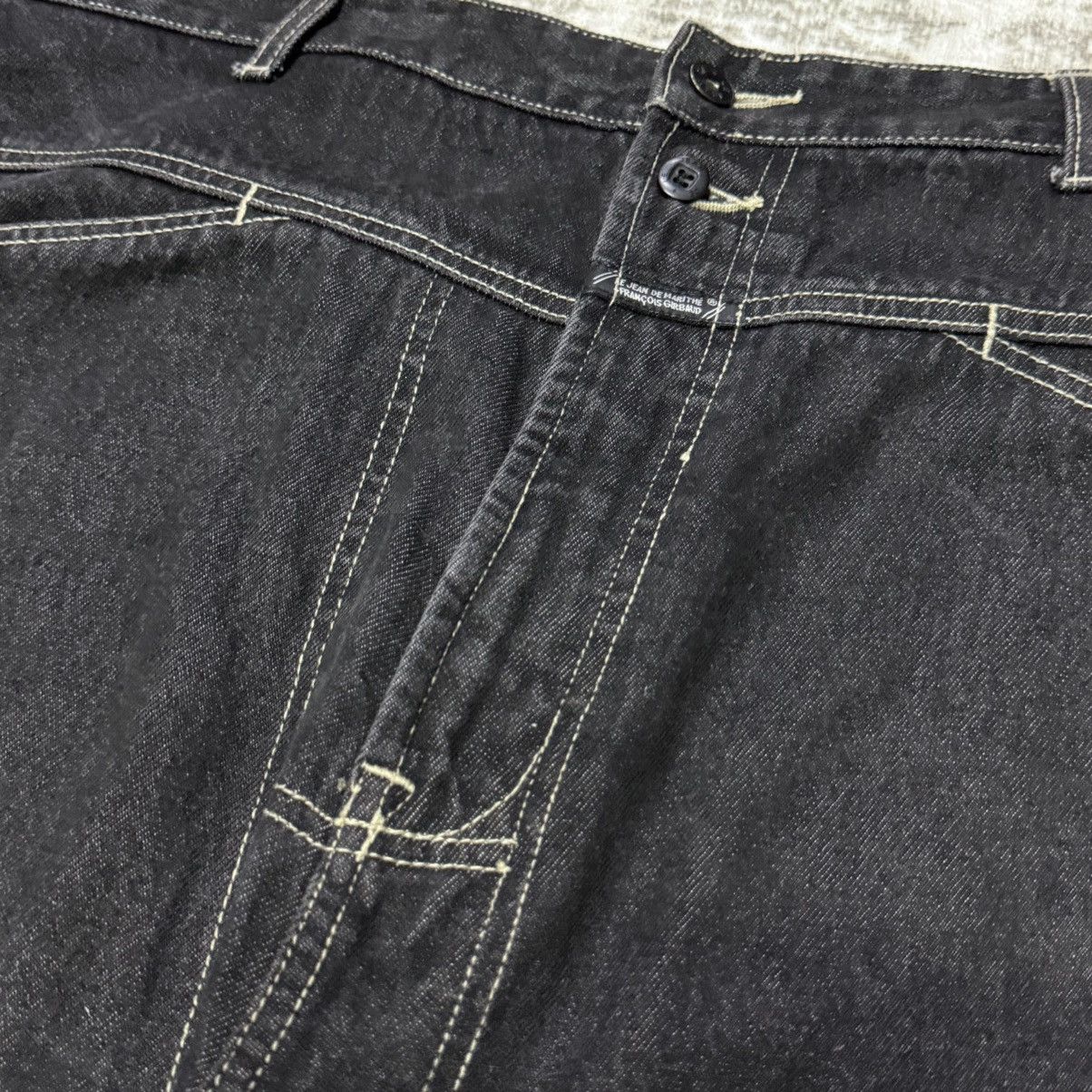 Marithe + Francois Girbaud Girbaud Black Wash Carpenter Loose Denim Pants Size US 40 / EU 56 - 6 Thumbnail