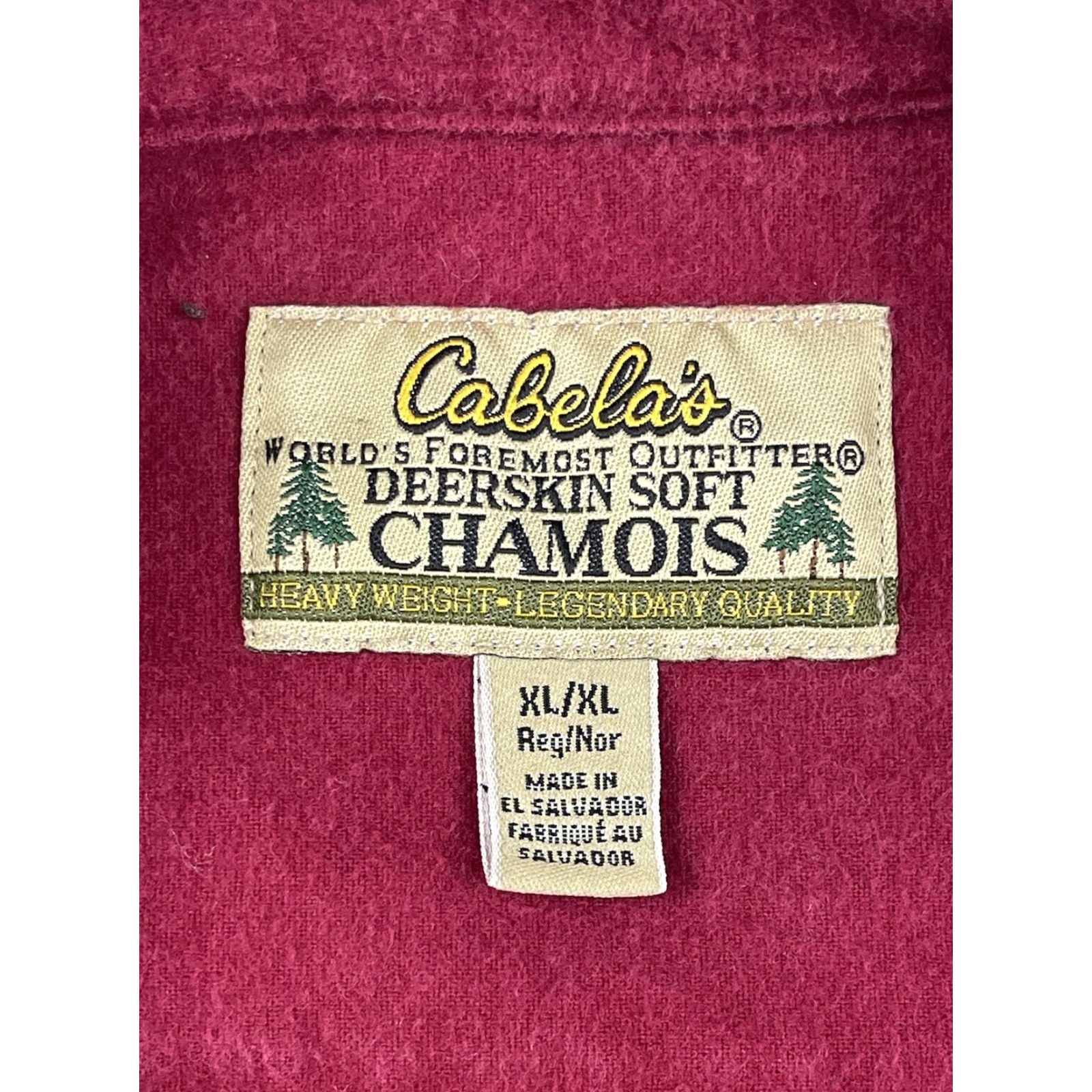 Vintage Cabela's Shirt Men XL Red Chamois Flannel Button-Up Vintage Outdoors Long Sleeve Size US XL / EU 56 / 4 - 2 Thumbnail