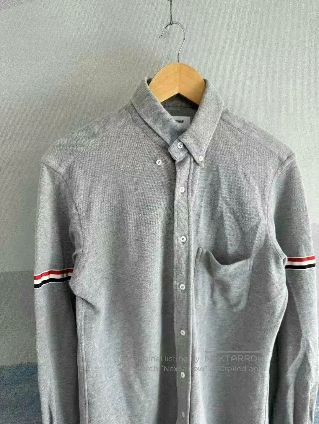 Thom Browne thom browne gray long sleeve knit shirt. Size US M / EU 48-50 / 2 - 2 Thumbnail