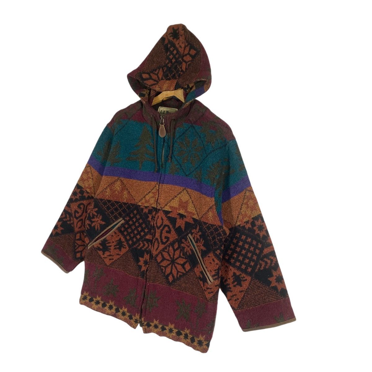 L.L. Bean × Vintage Vintage L.L Bean Wool Zipper Jacket Hoodie S Size Size S / US 4 / IT 40 - 3 Thumbnail
