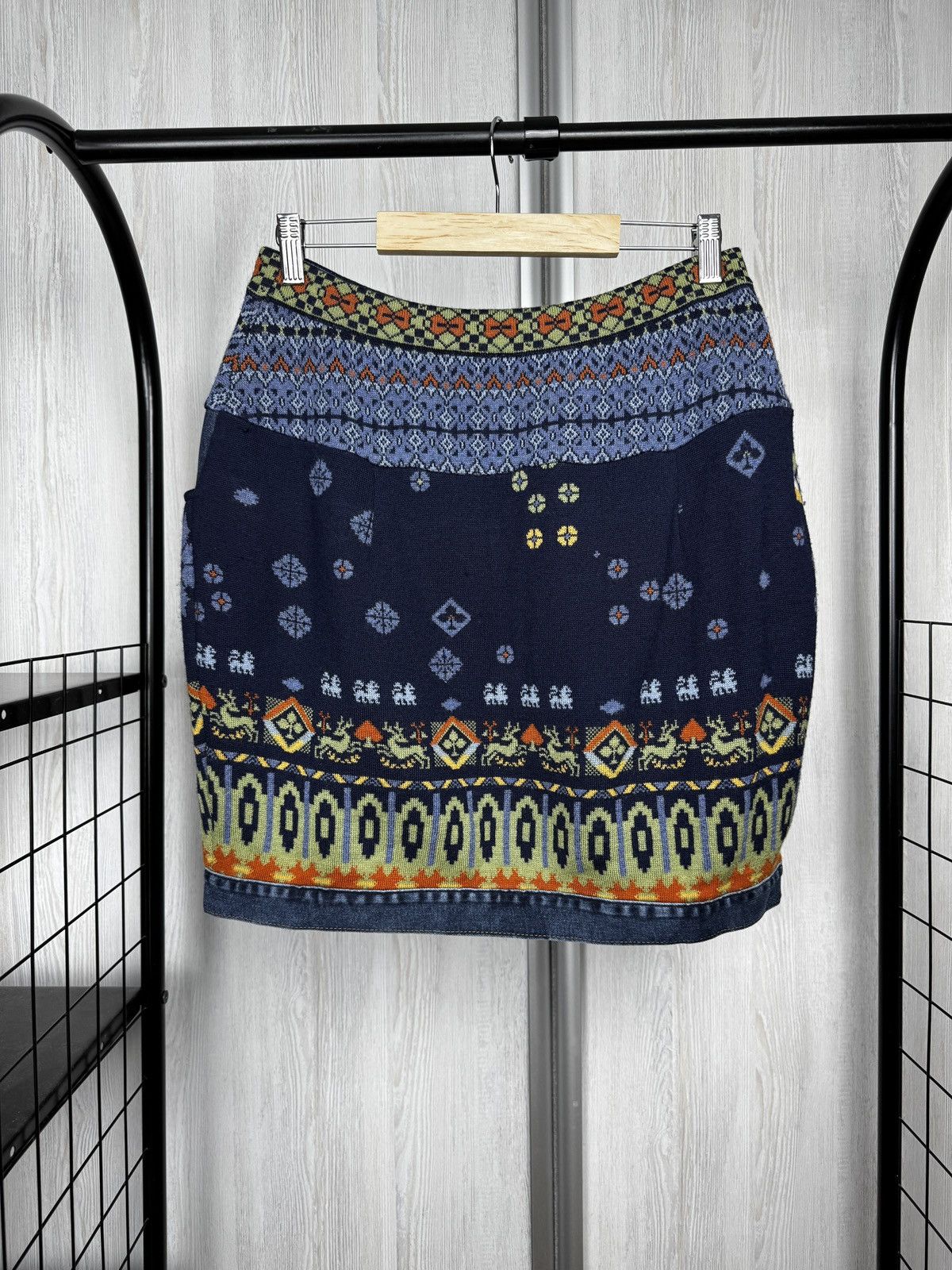 Other IVKO Handwritten Emotions Wool Jacquard Geometric Skirt 40 Size 32" / US 10 / IT 46 - 4 Thumbnail