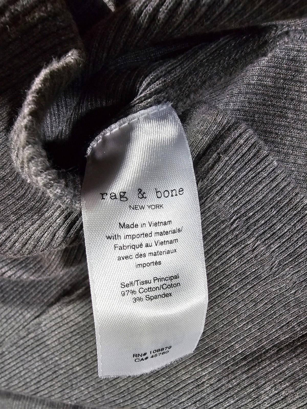Rag & Bone RAG & BONE FullZip Front Sweater Top Slim Fit Gray Sz L Size L / US 10 / IT 46 - 7 Thumbnail