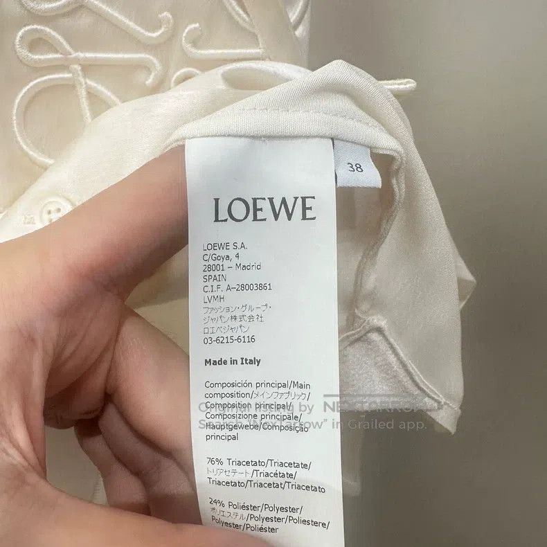Loewe Loewe Logo Embroidered Ribbon Shirt Size XS / US 0-2 / IT 36-38 - 4 Thumbnail