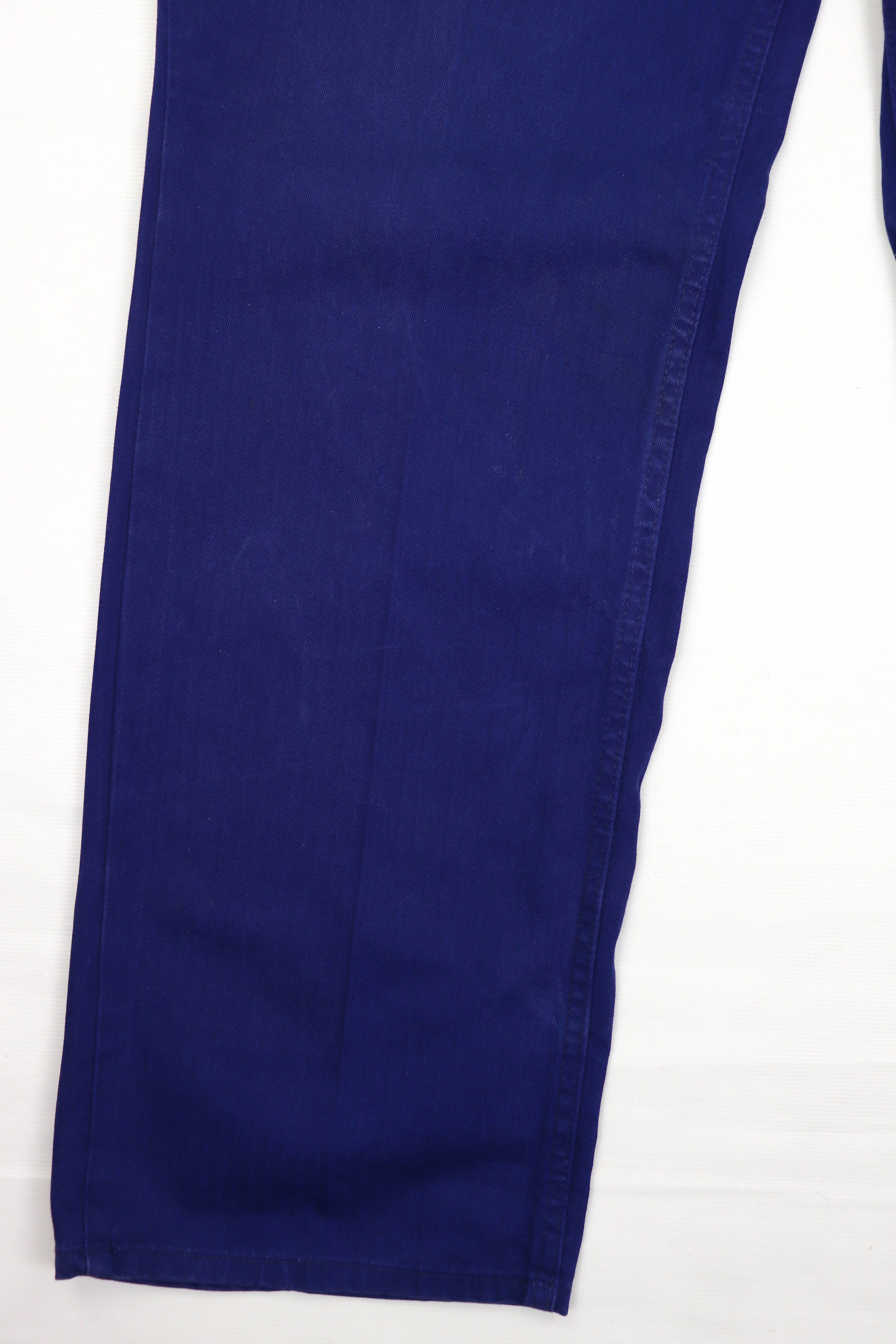 Vintage Vintage French Workers SANFOR Blue Cotton Chore Pants Size US 40 / EU 56 - 5 Thumbnail