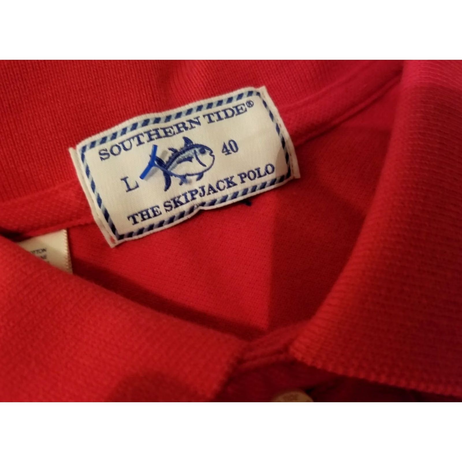 Southern Tide VINTAGE? Southern Tide Polo Shirt Mens L Red Cotton Size US L / EU 52-54 / 3 - 3 Thumbnail